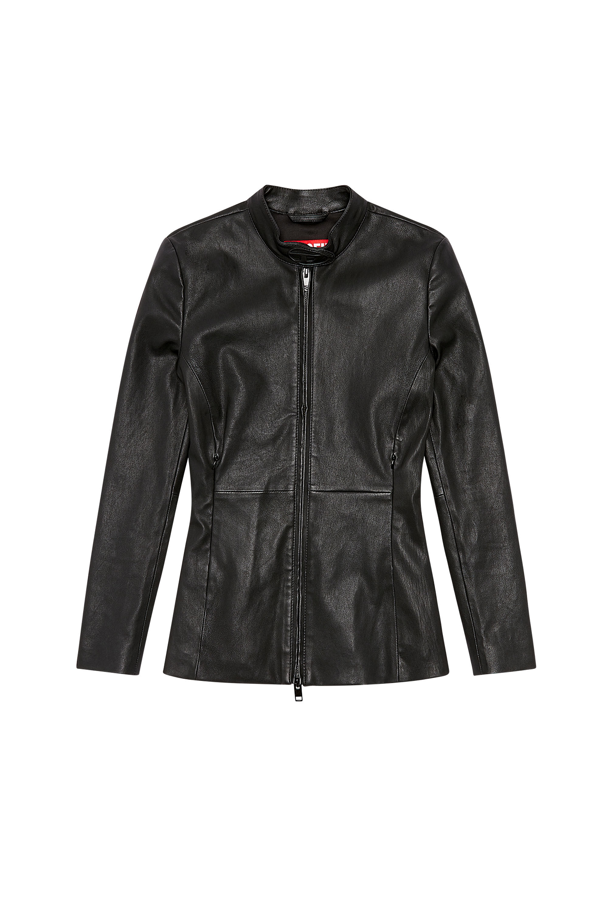 Women s Stretch leather jacket Black Diesel