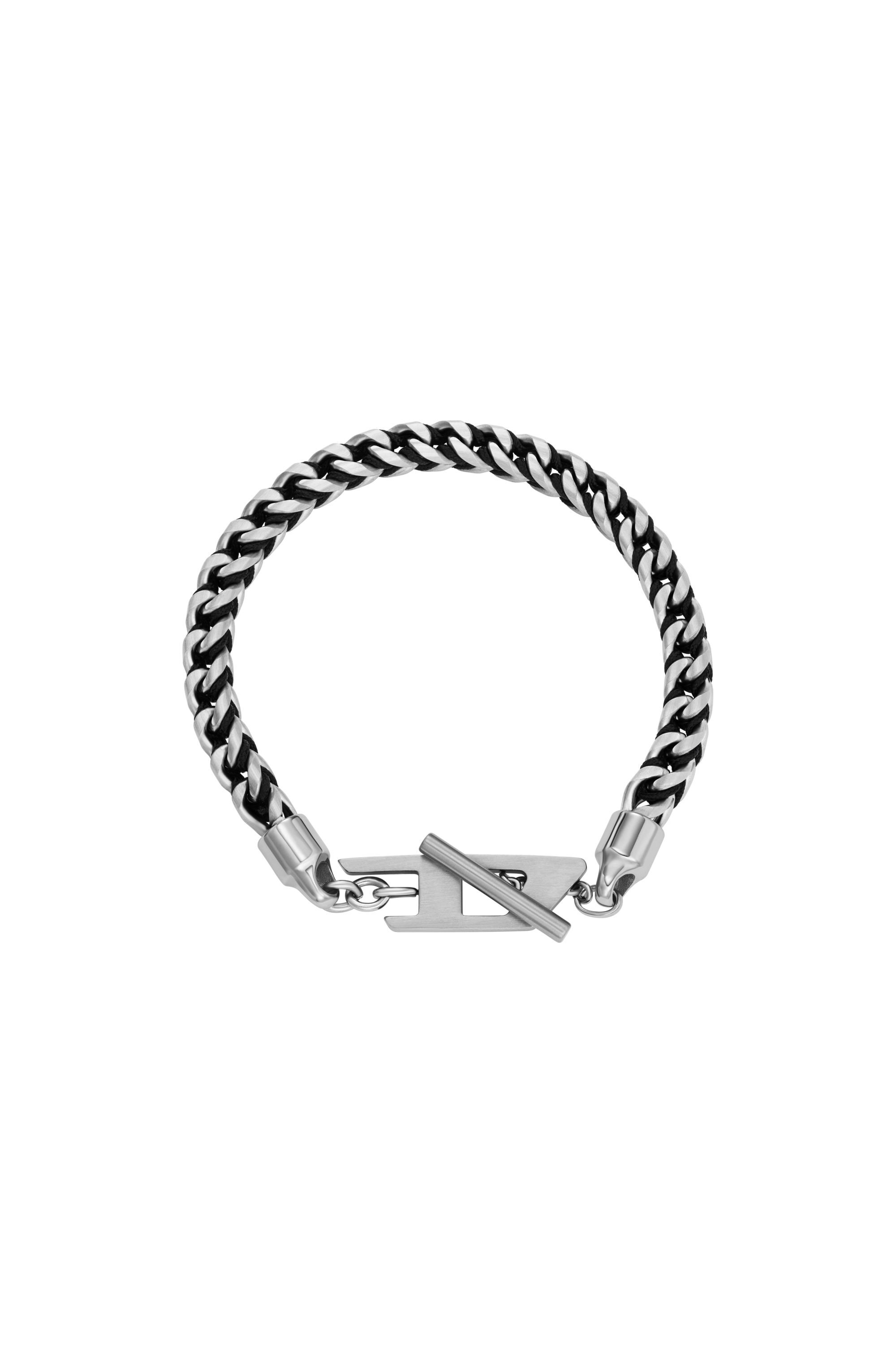 Diesel - DX1540040, Pulsera de cadena tejida de acero inoxidable Unisex in Plateado - 1