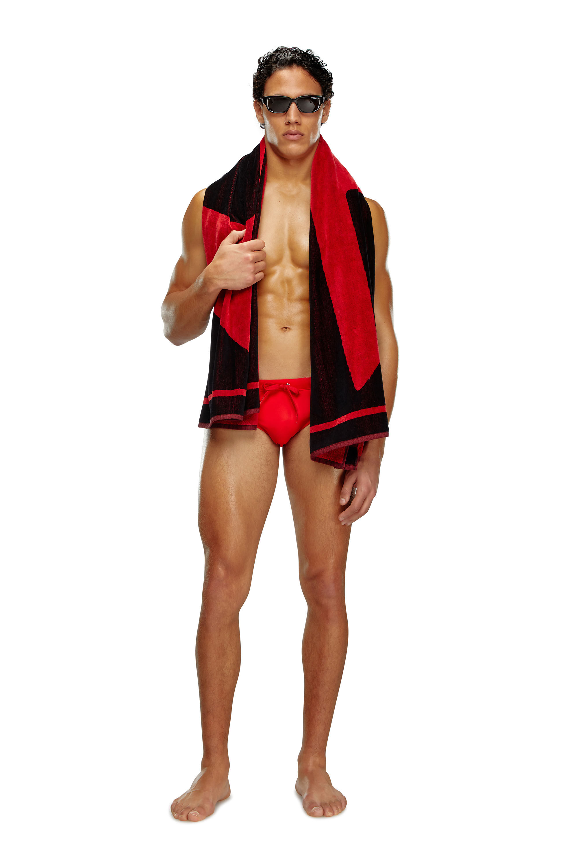 パンツ UNDERWEAR MANNISH HALF PT BMBR-ALFIE Man: Swim briefs with back logo print | Diesel