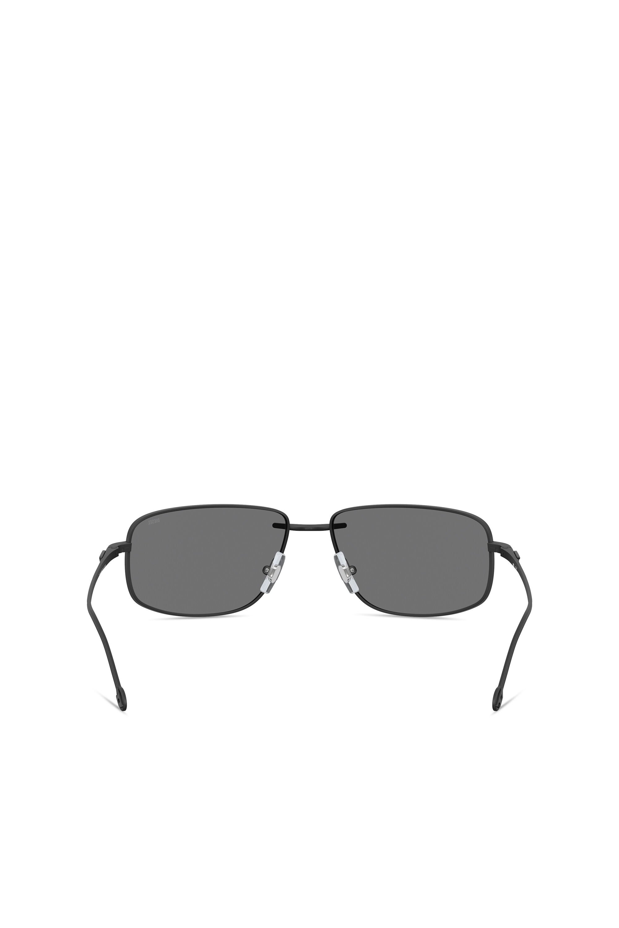 Women's Racer shape sunglasses in metal | Black | Diesel