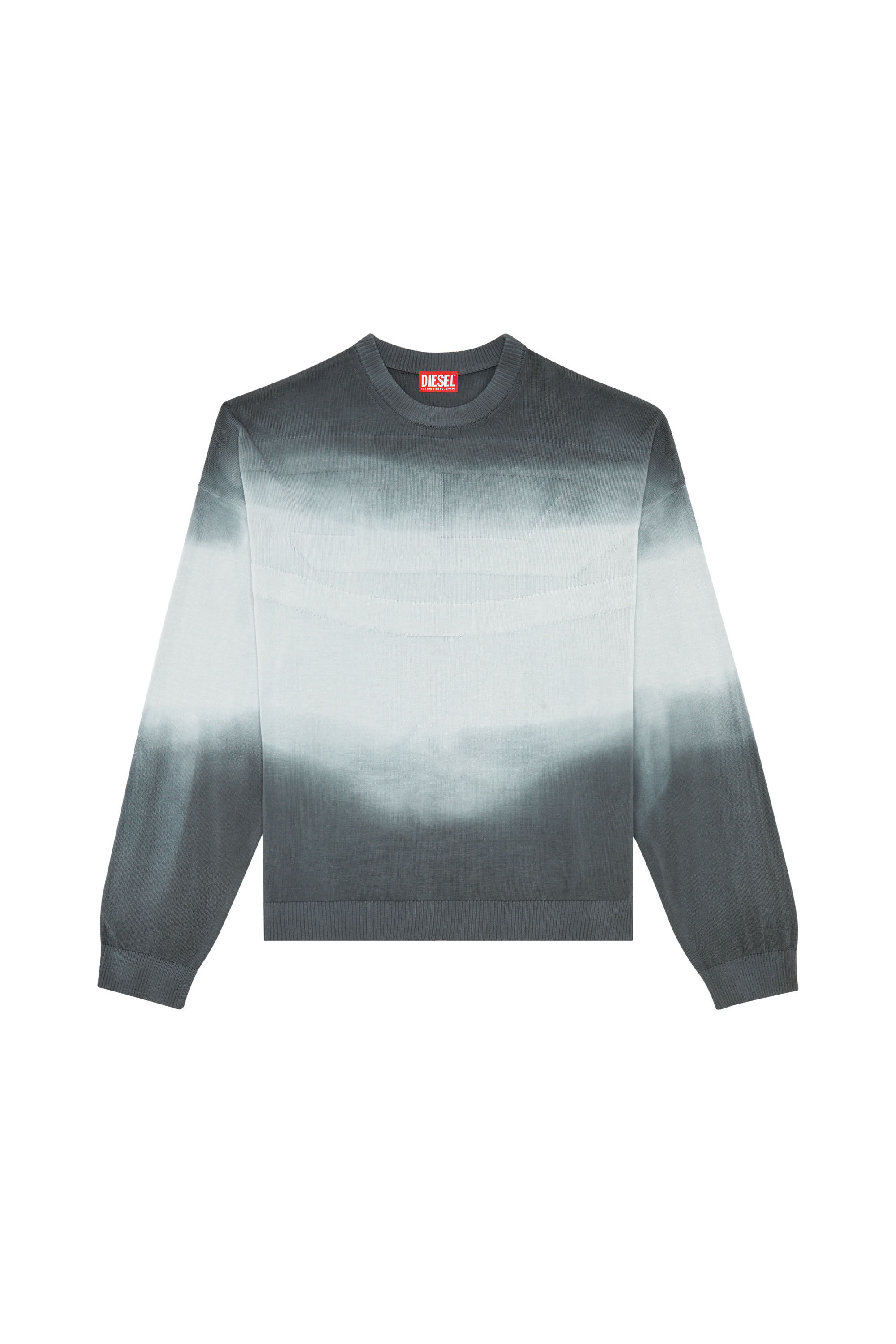 Men's Dégradé jumper with oversized logo | Blue | Diesel