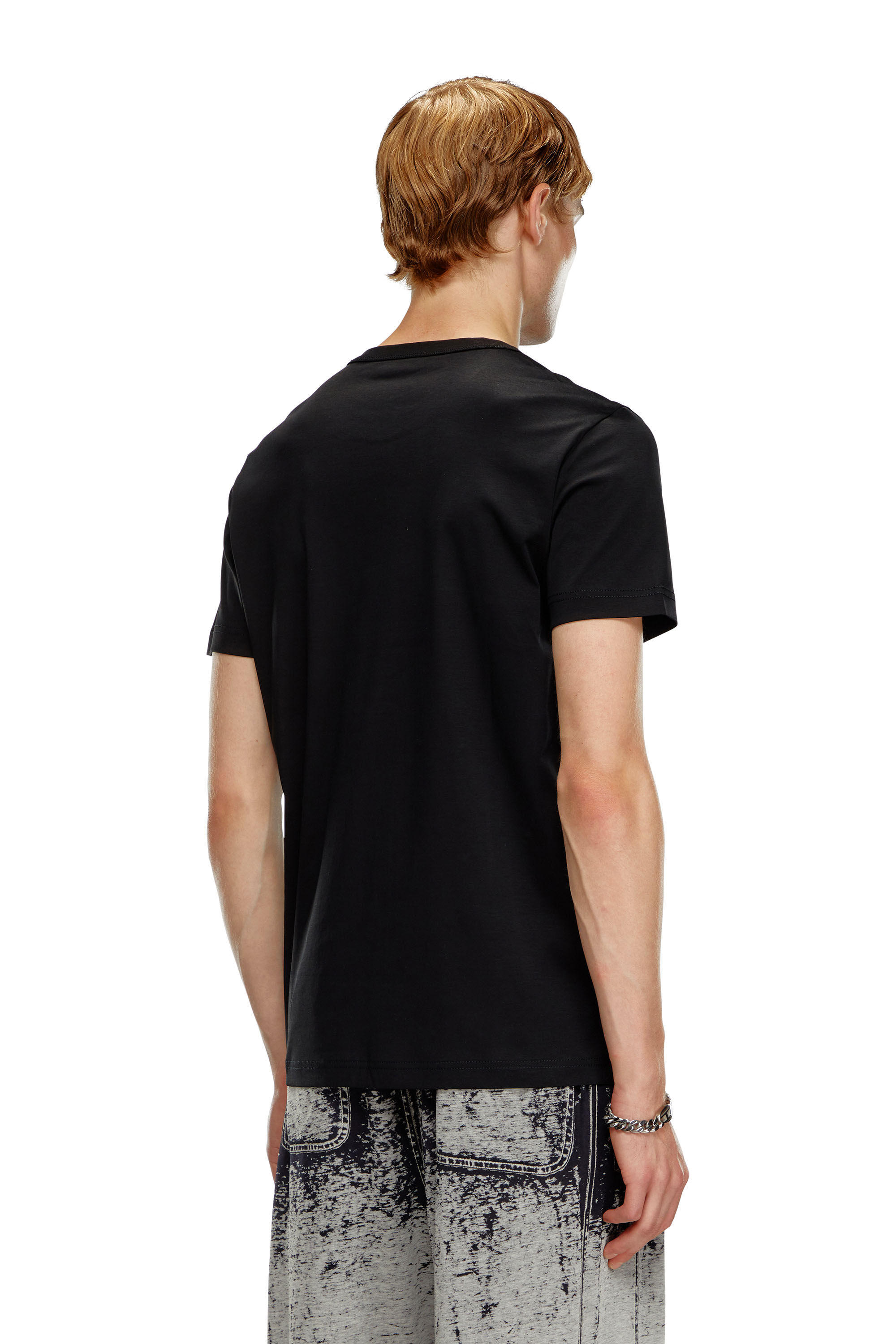 ［大人気！］DISEL T-MIEGOR-K77 T-shirts A148190SKAF100 Men's T-shirt in mercerised cotton | Black | Diesel