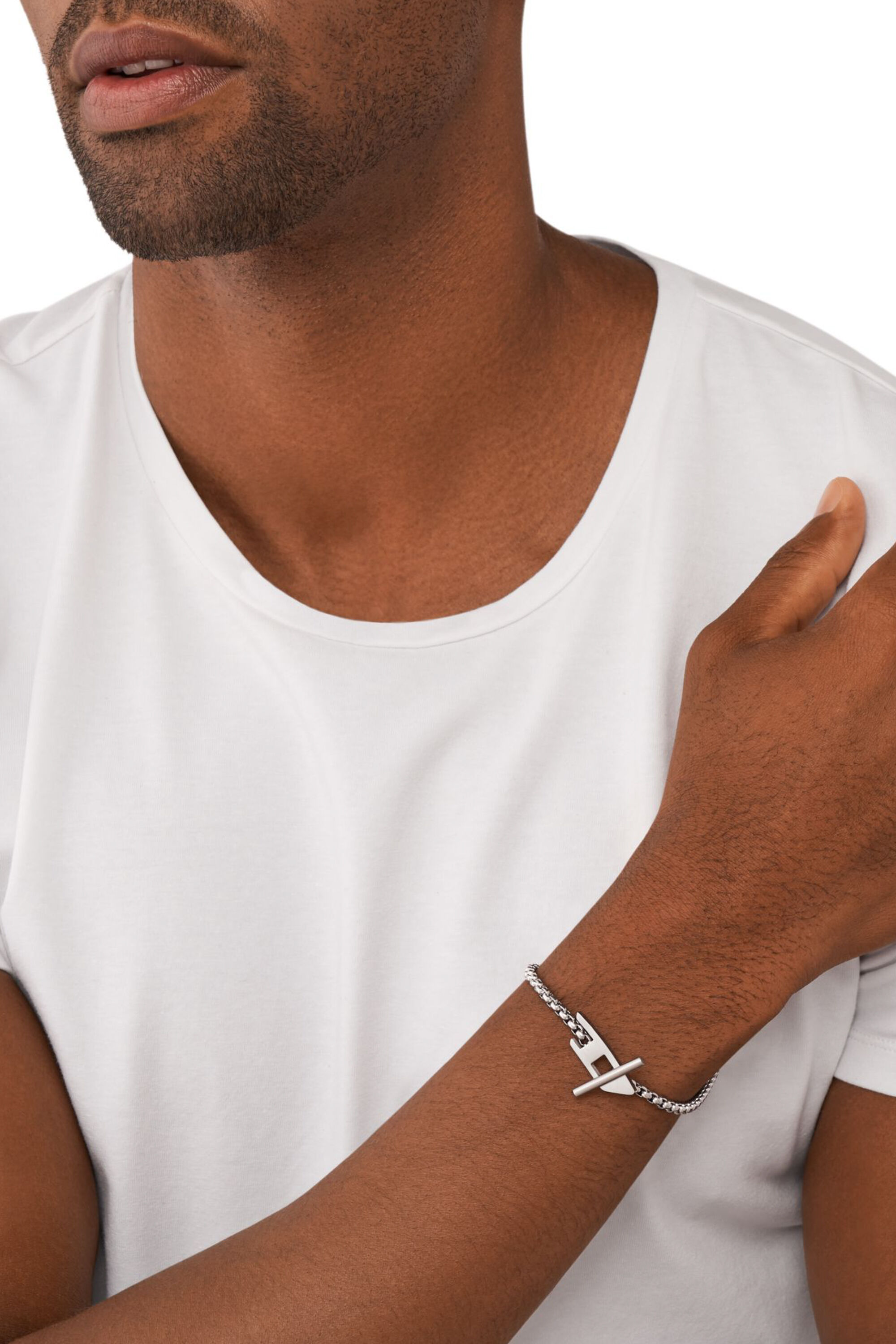 Diesel - DX1476, Pulsera de cadena de acero inoxidable Unisex in Plateado - 4