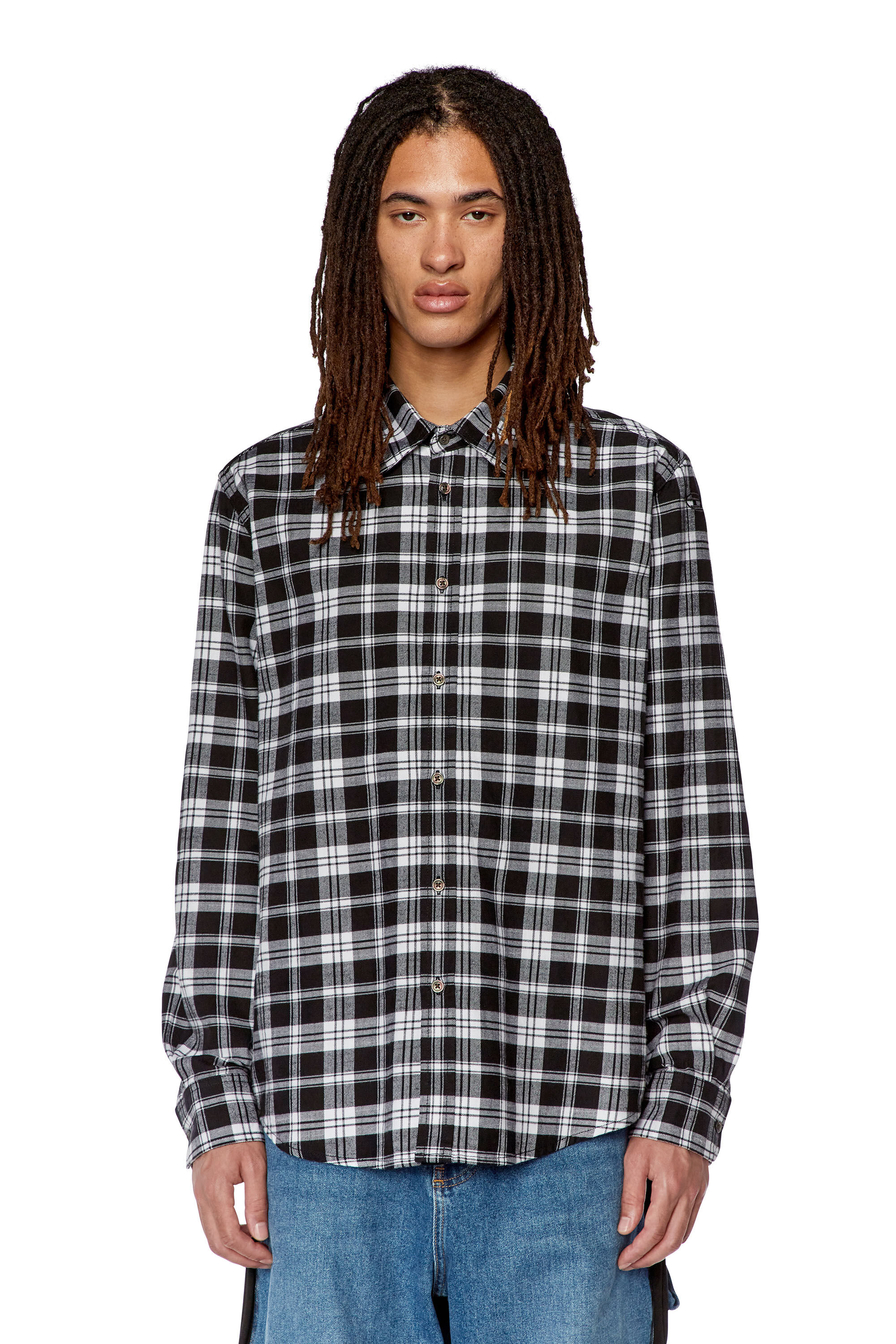 Men's Shirt in checked flannel | Multicolor | Diesel