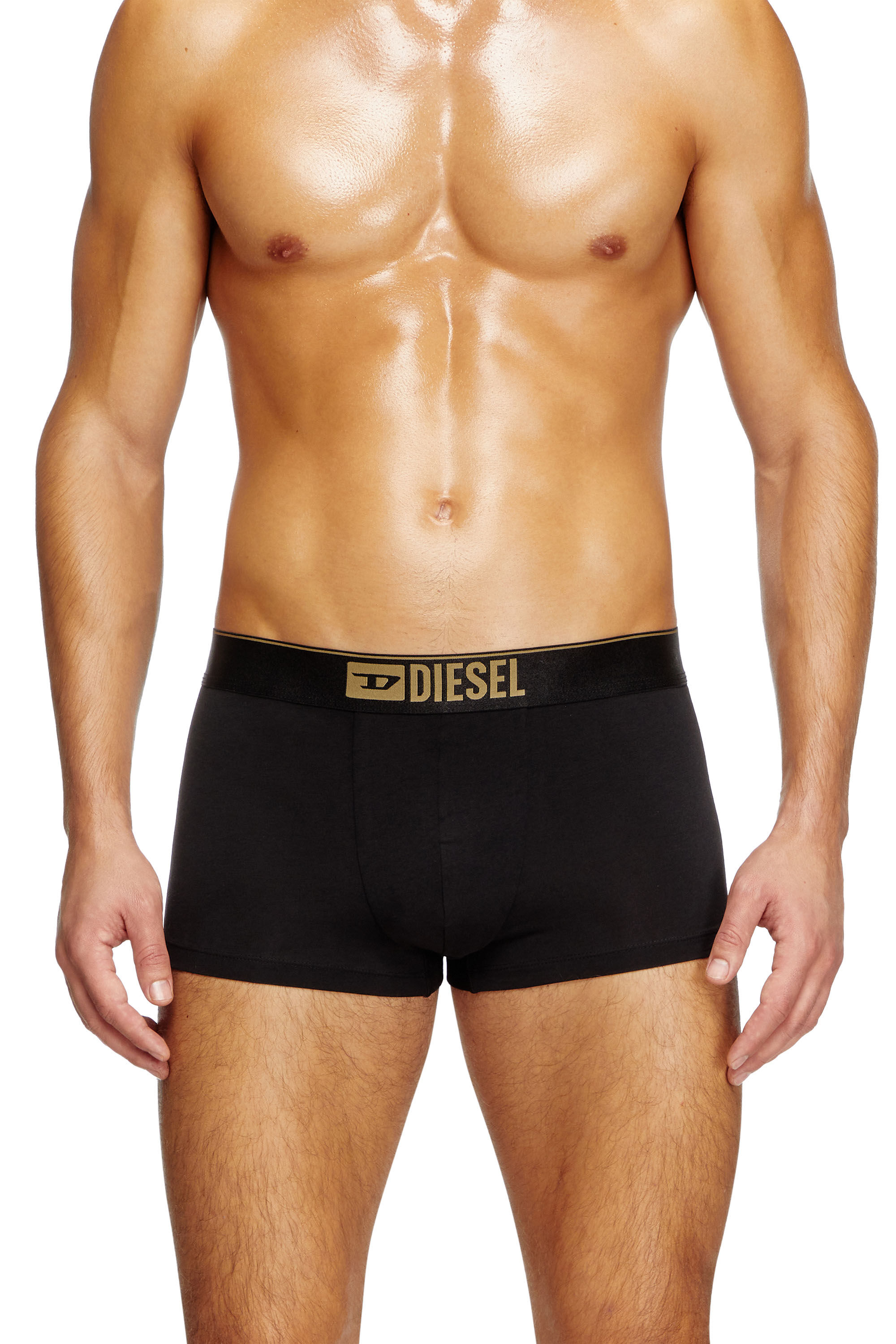 Diesel - DAMIEN-GFT-3PACK, Man's Three-pack metallic boxer briefs in Black/Gold - 1