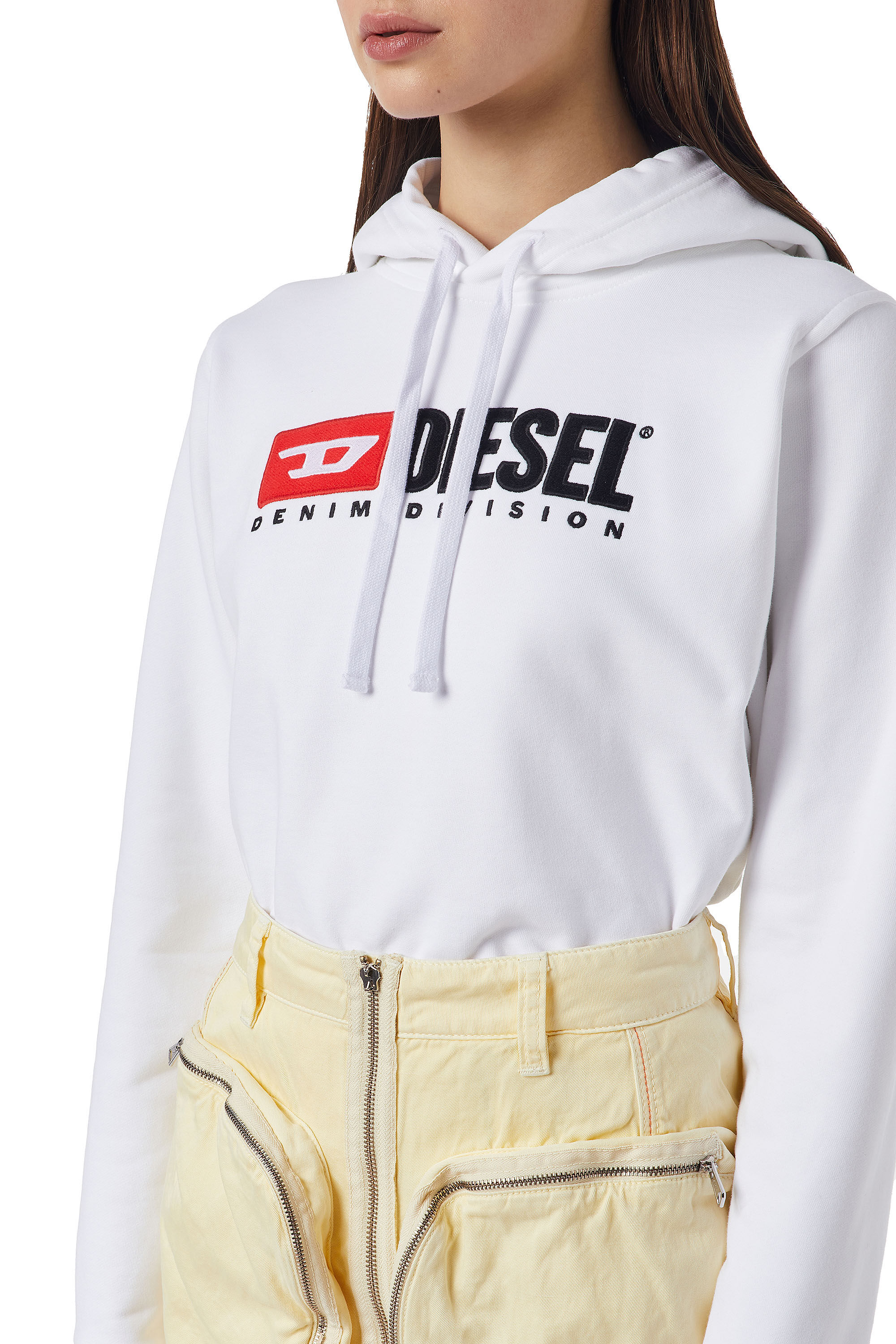 Diesel - F-REGGY-HOOD-DIV, Sudadera con capucha Denim Division Mujer in Blanco - 5