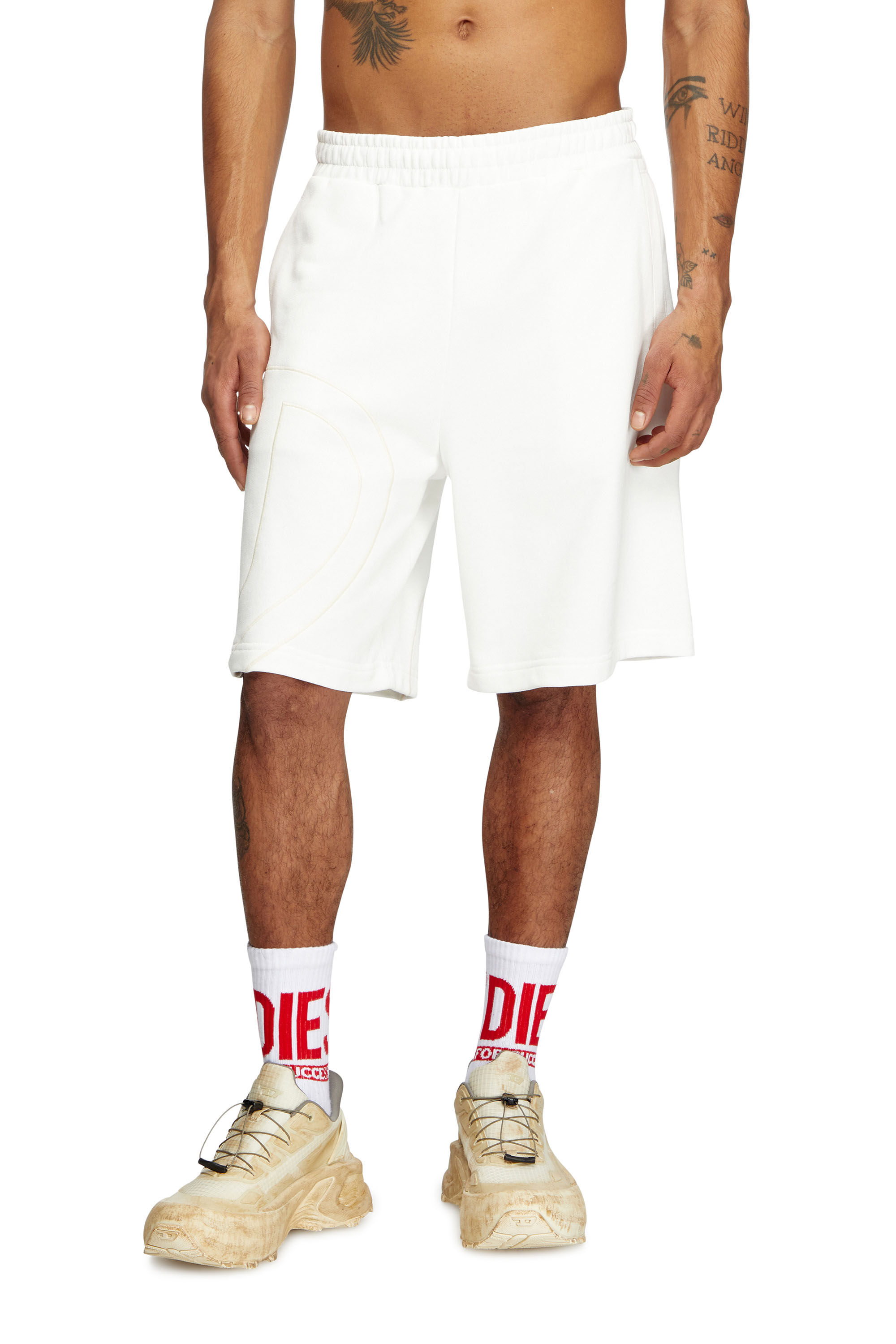 Diesel white shorts best sale