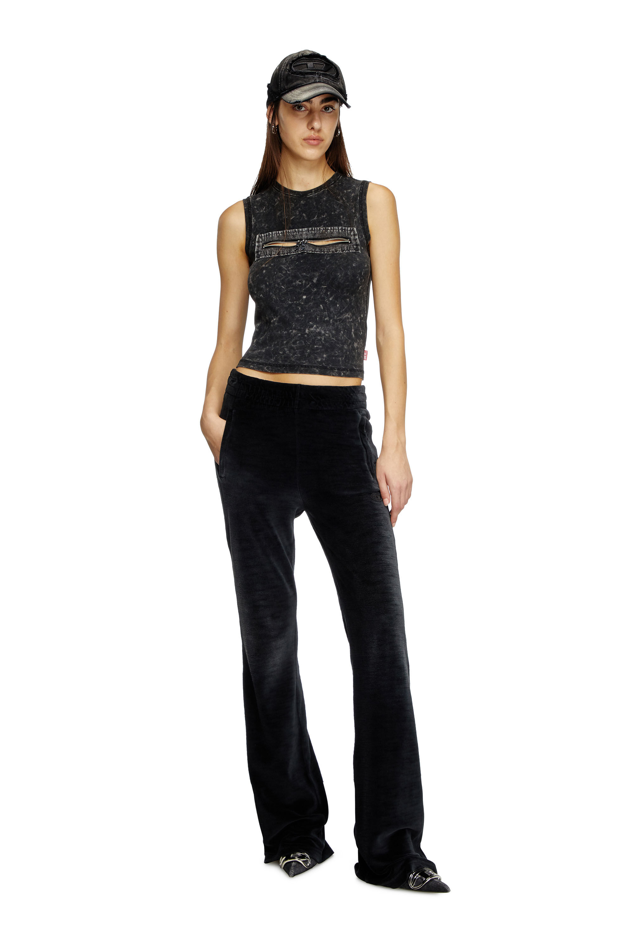本物品質の zip with top Sleeveless Women's detail Diesel | Black | 一般
