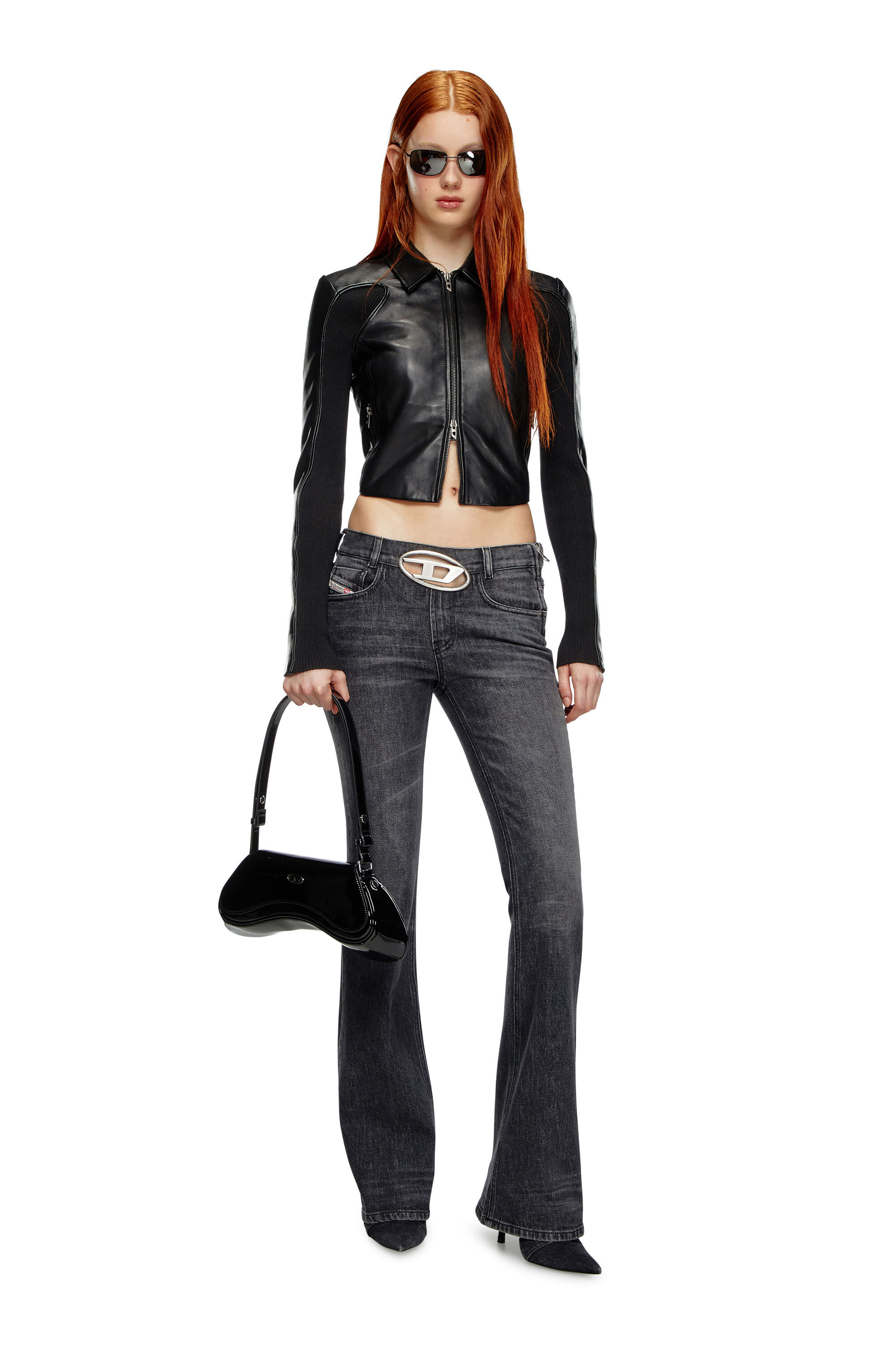 Jean bootcut gris sale