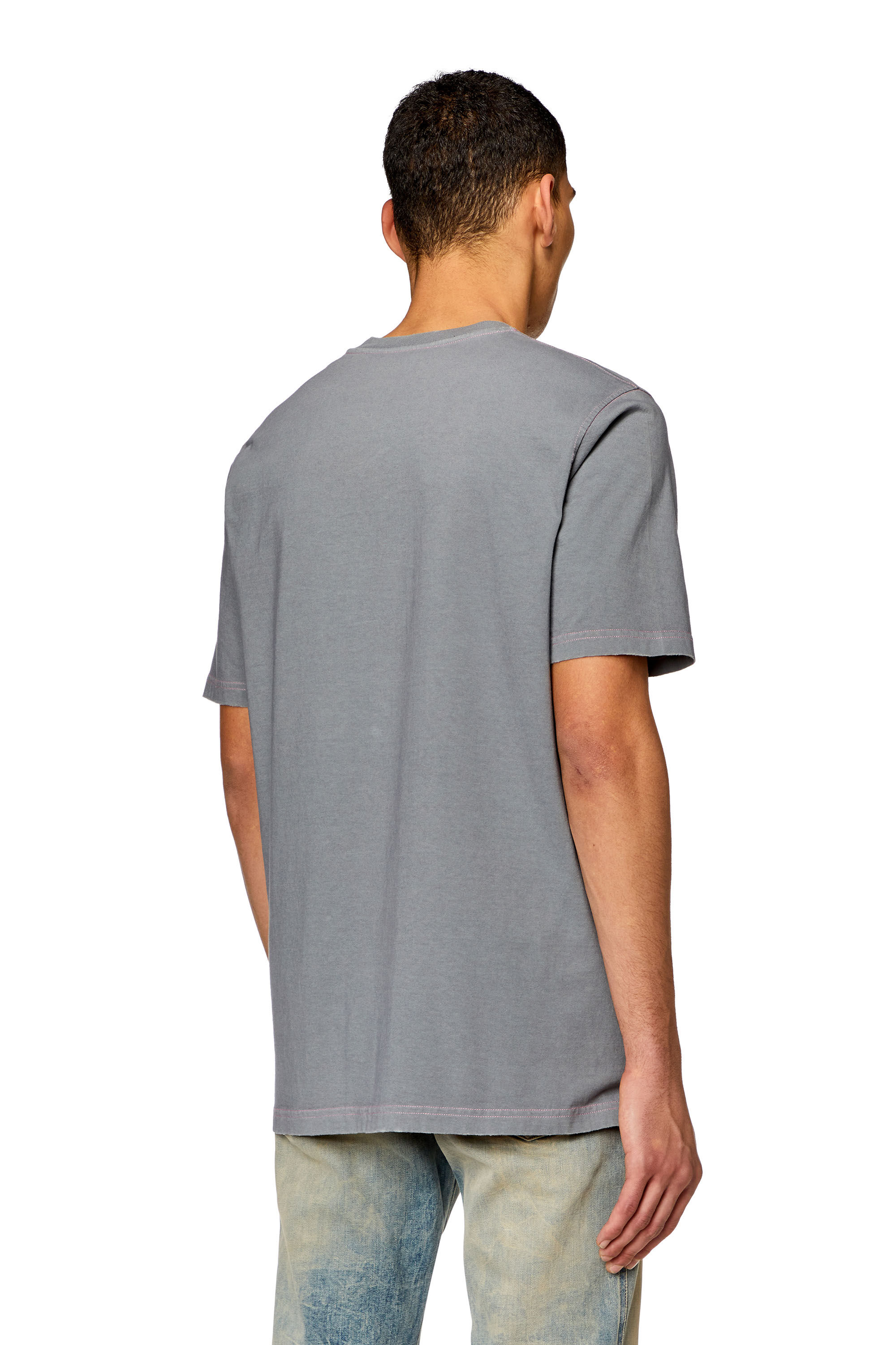 Men's T-shirt with smudged print | Grey | Diesel