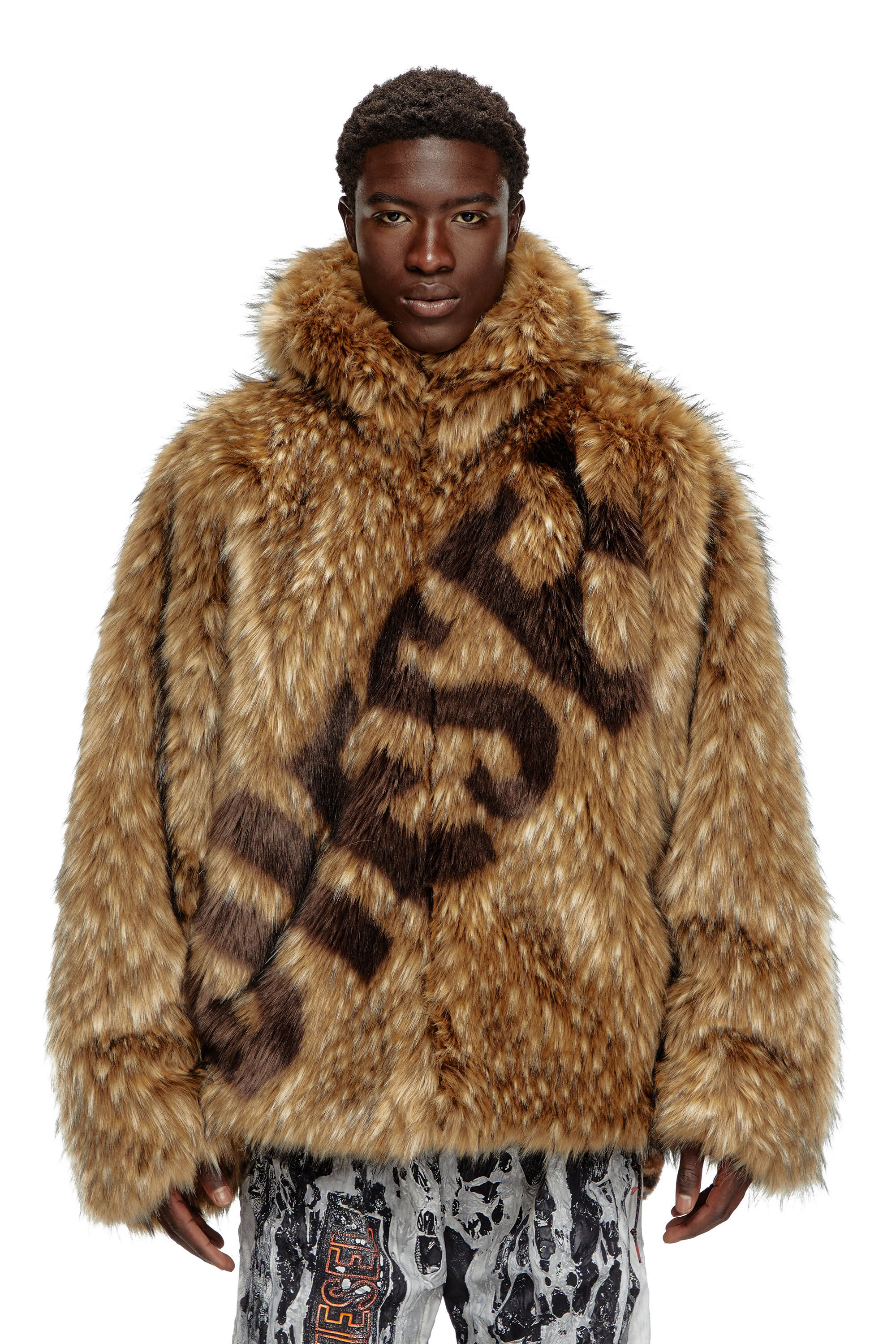Diesel fur jacket store