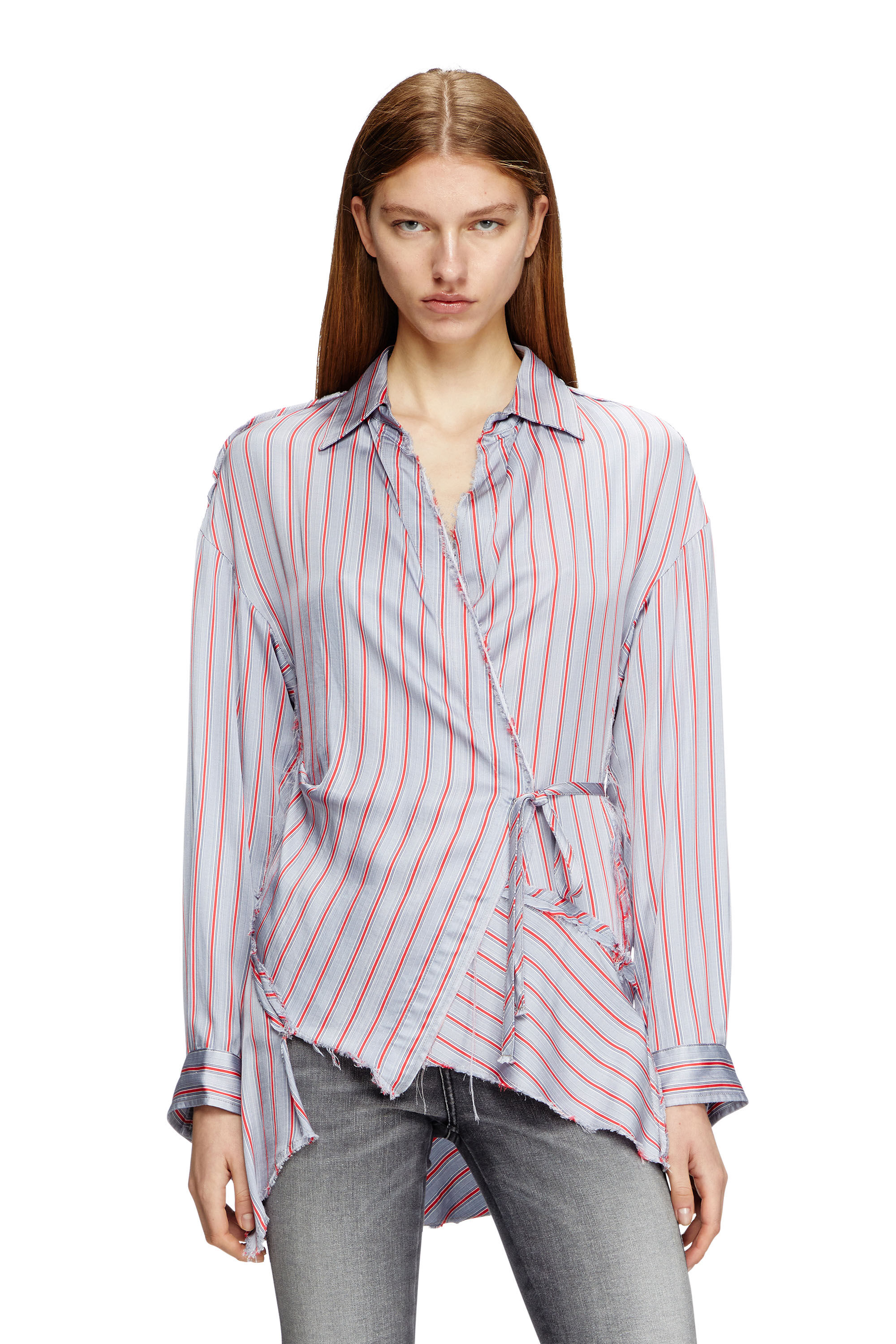 最も完璧な Women's Asymmetrical wrap shirt | Multicolor | Diesel トップス