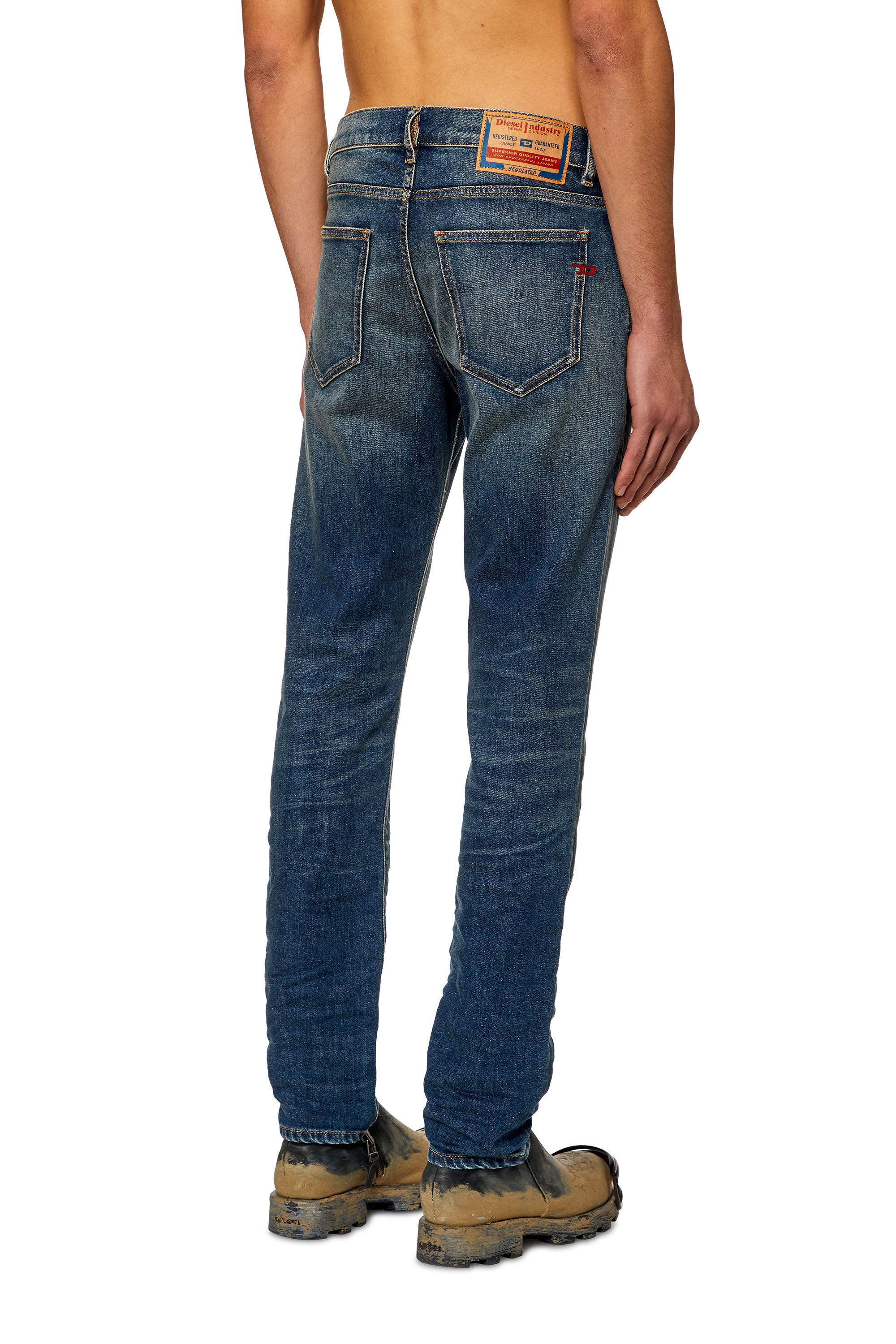 Diesel - Slim Jeans 2019 D-Strukt 09H49, Azul Oscuro - Image 4
