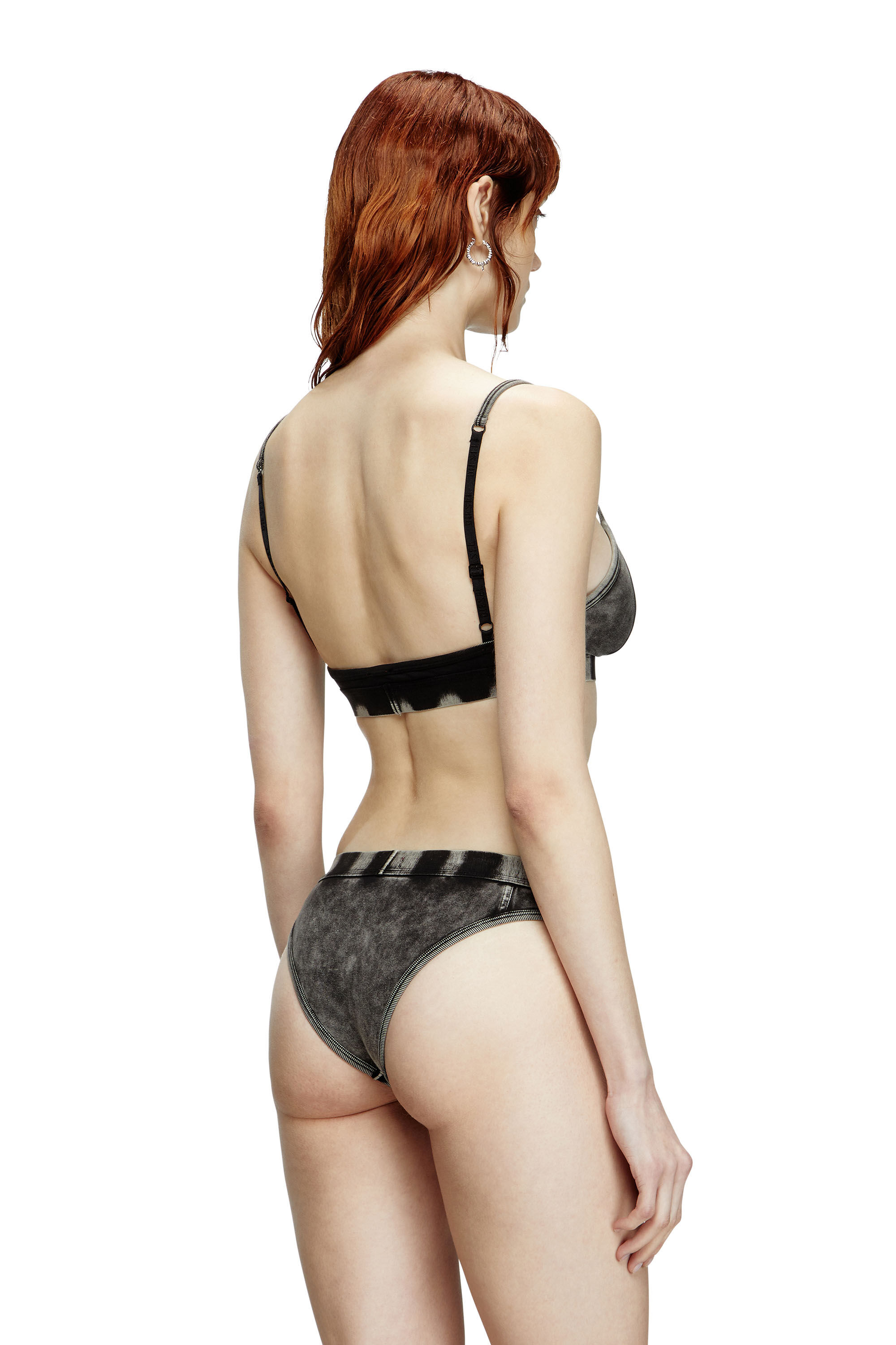 Diesel - CLODIA-DNM, Slip de tejido con efecto denim Mujer in Negro - 3
