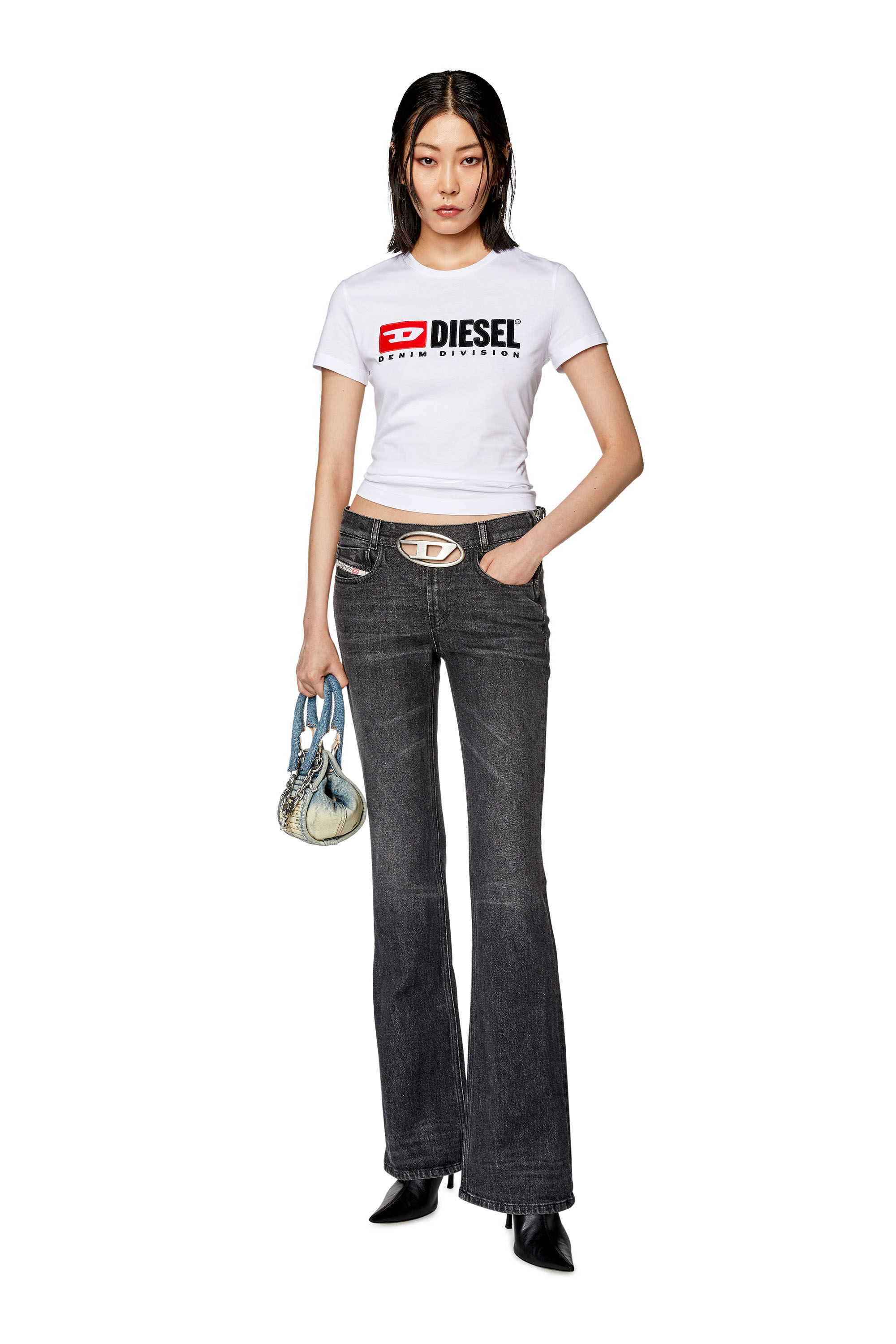 Diesel - T-SLI-DIV, Camiseta con parches Diesel Mujer in Blanco - 1
