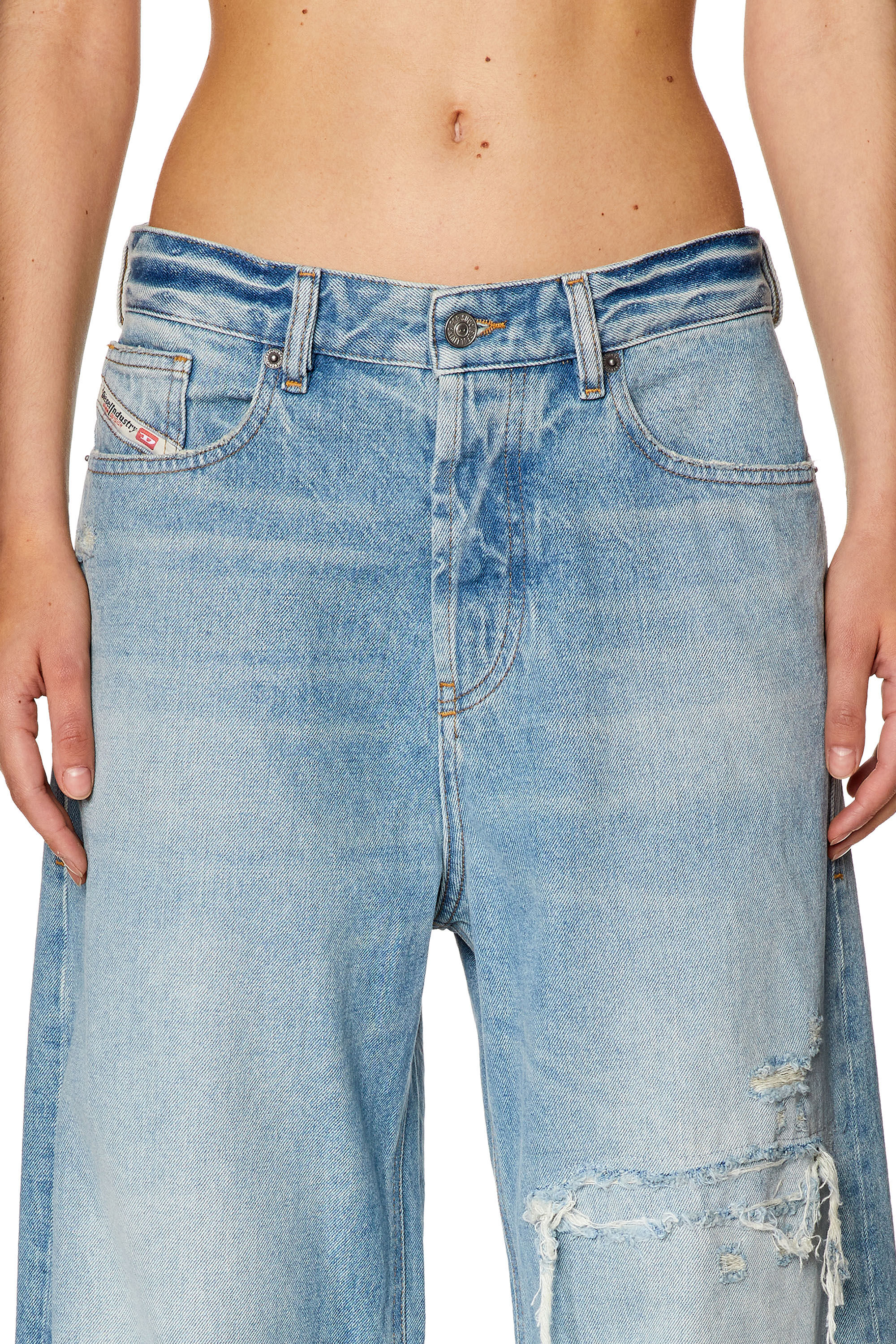 1996 D-Sire Women: Low waist, cargo Jeans, light blue | Diesel
