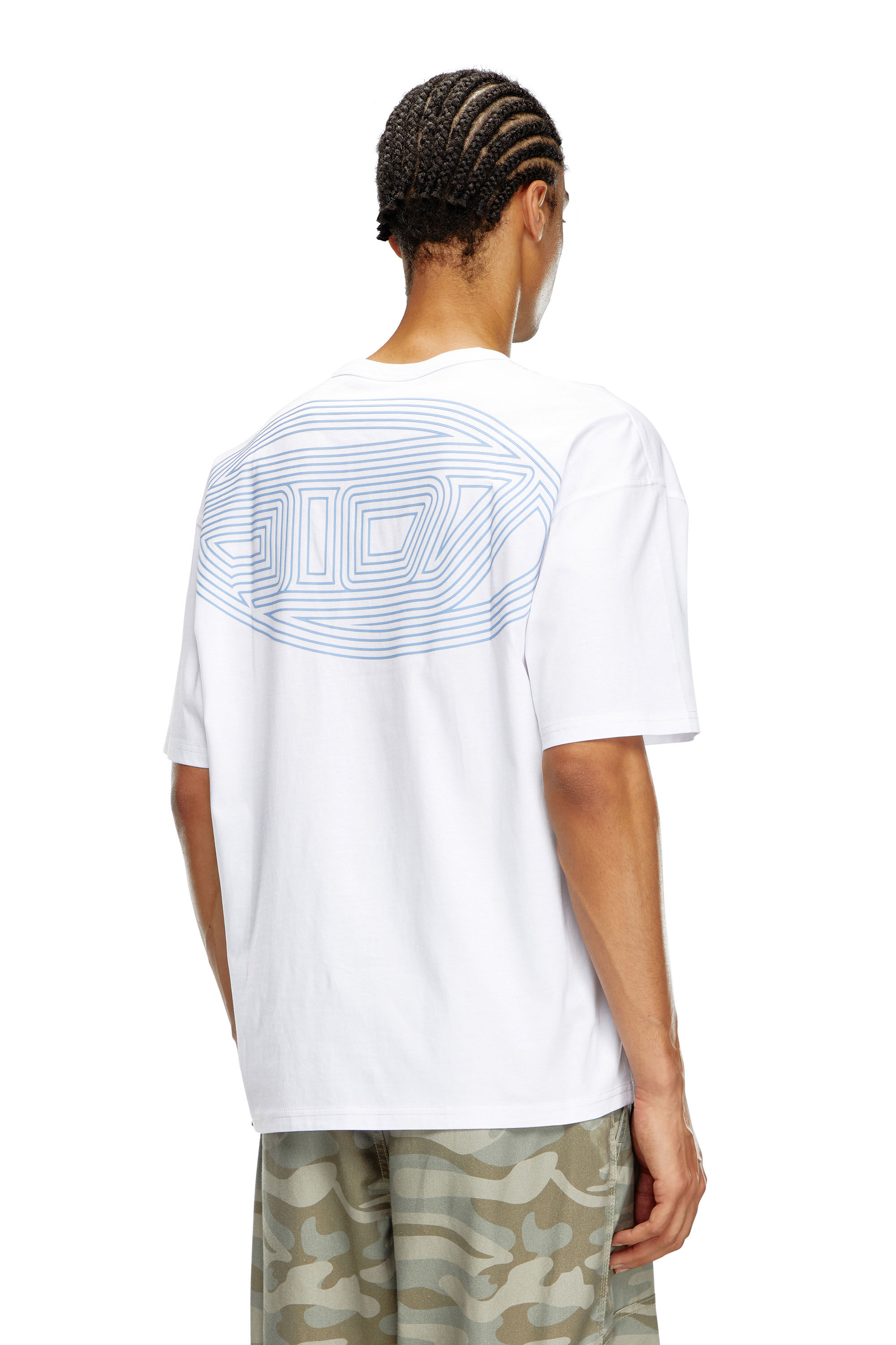 Diesel - T-BOXT-K18, Camiseta con estampado Oval D y bordado Hombre in Blanco - 4