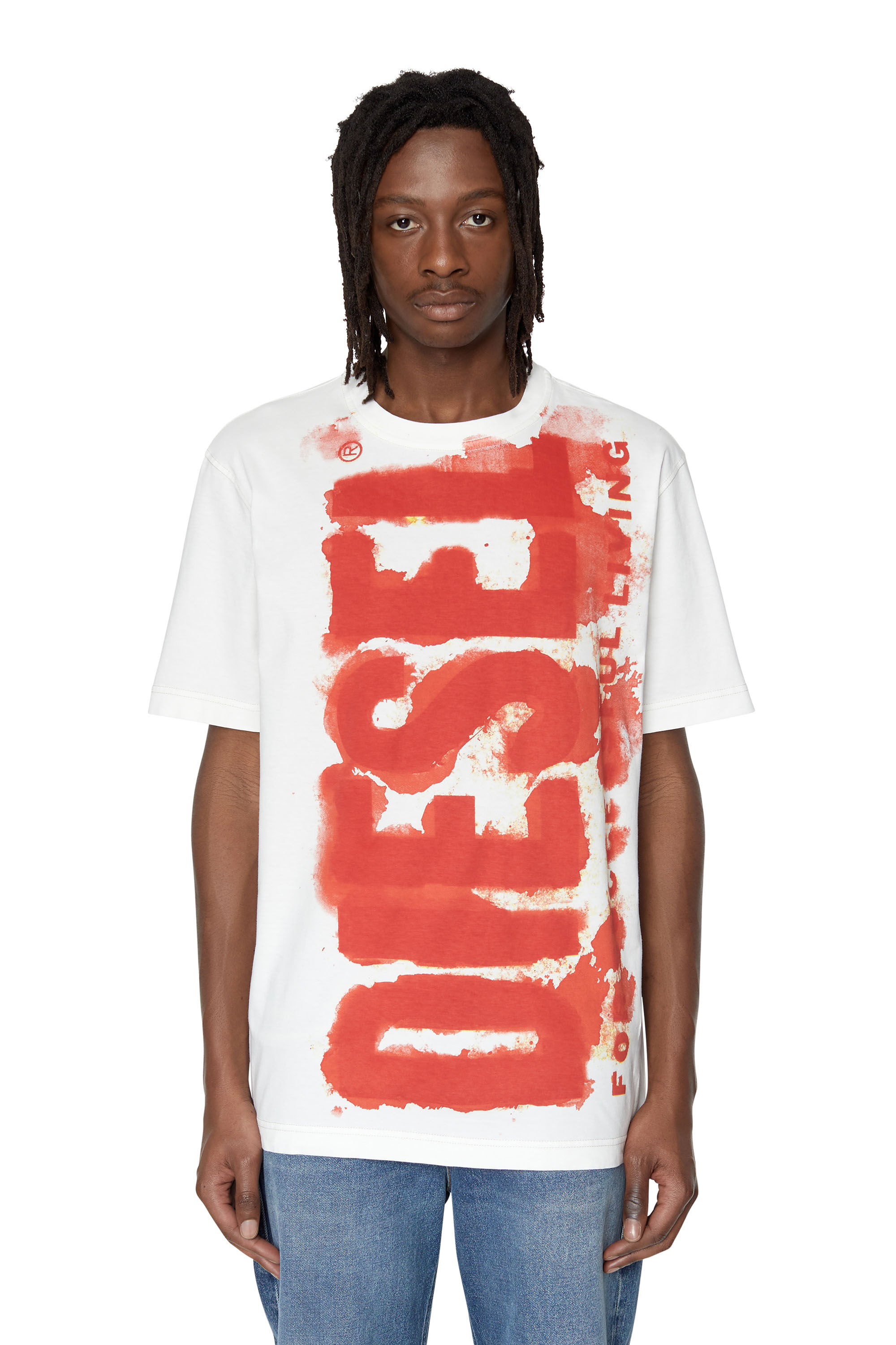 T-JUST-E16 Man: T-shirt with bleeding logo print | Diesel