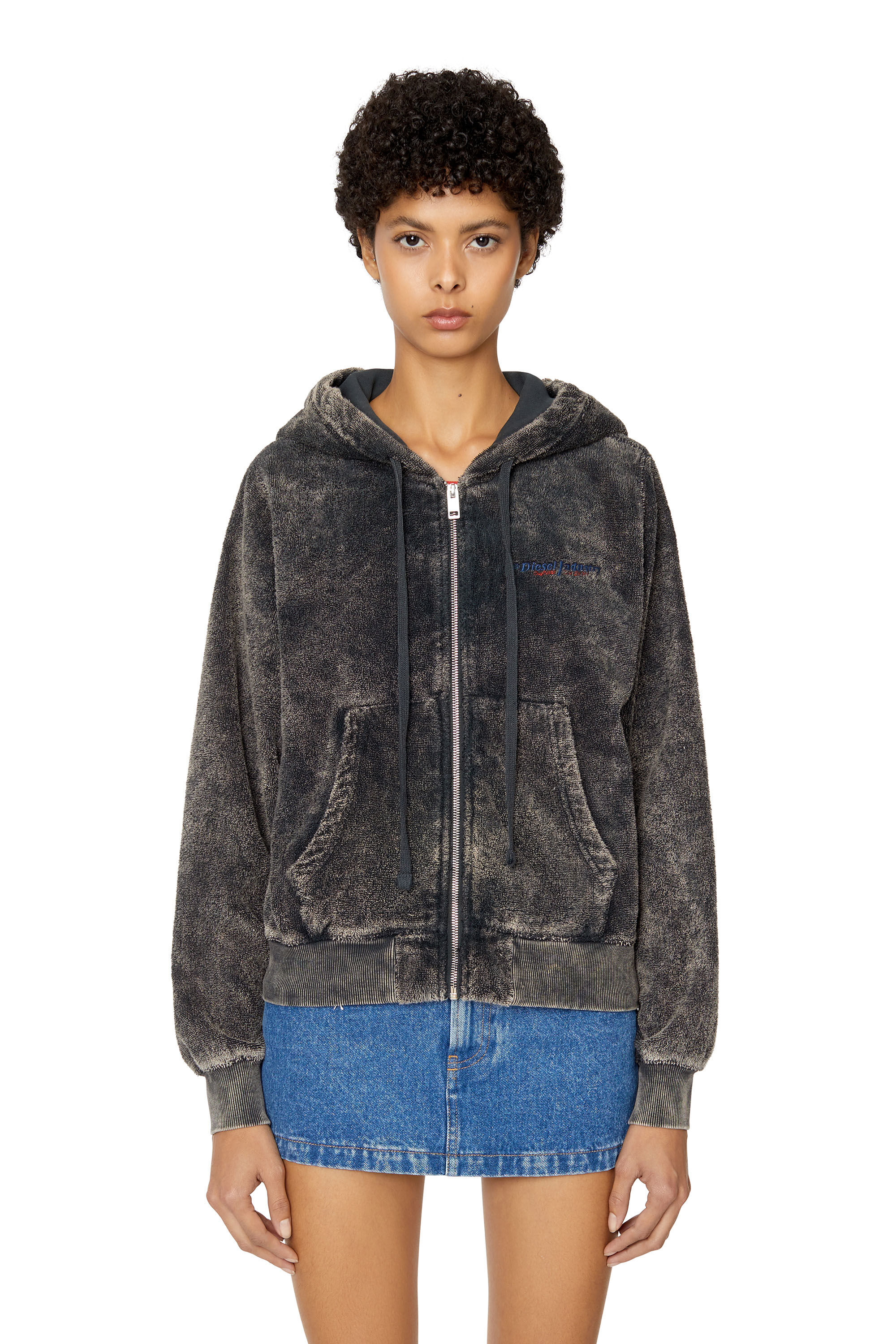 Diesel - F-REGGY-HOOD-ZIP-E3, Negro - Image 3