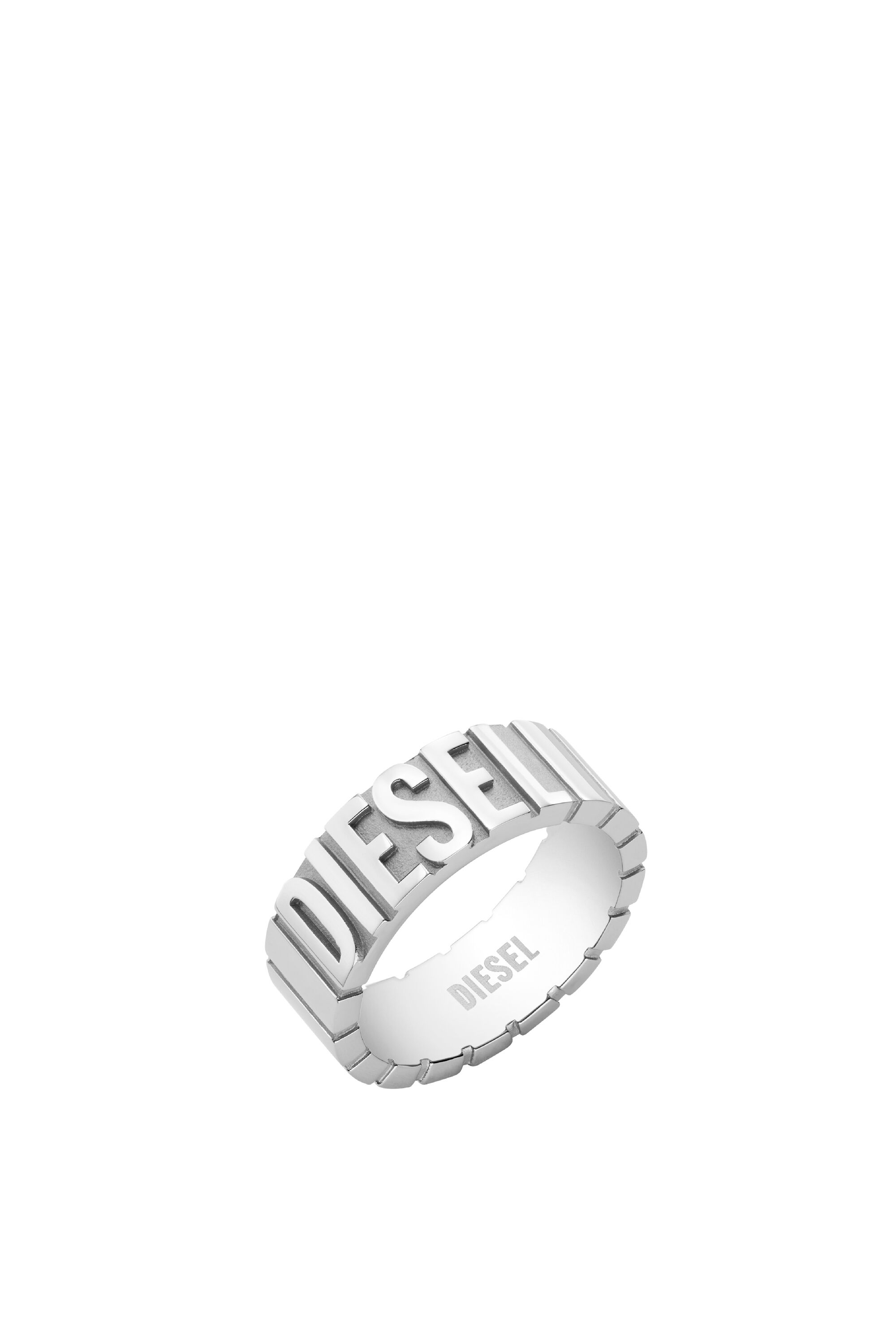Diesel - DX1390, Man's Stainless steel band ring in Silver - 1