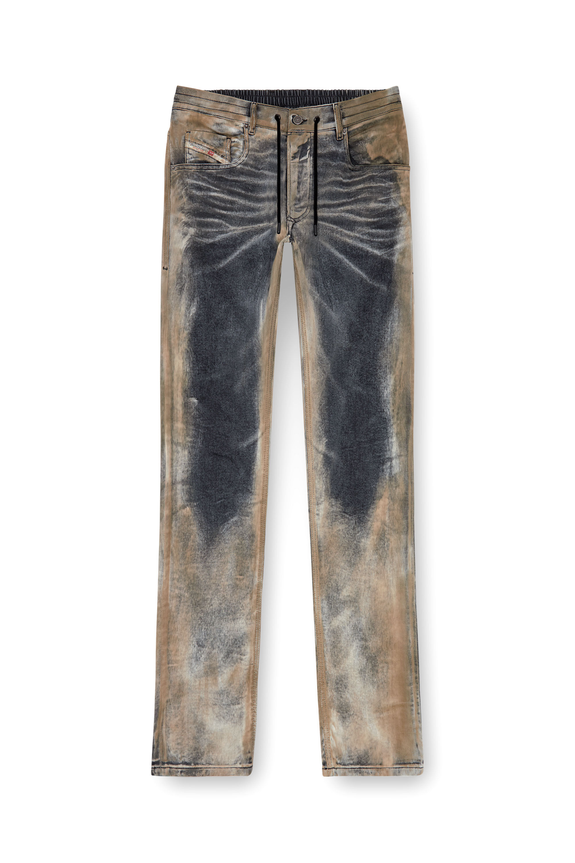 Men's Regular Jeans | Black/Dark grey | Diesel 2030 D-Krooley Joggjeans®