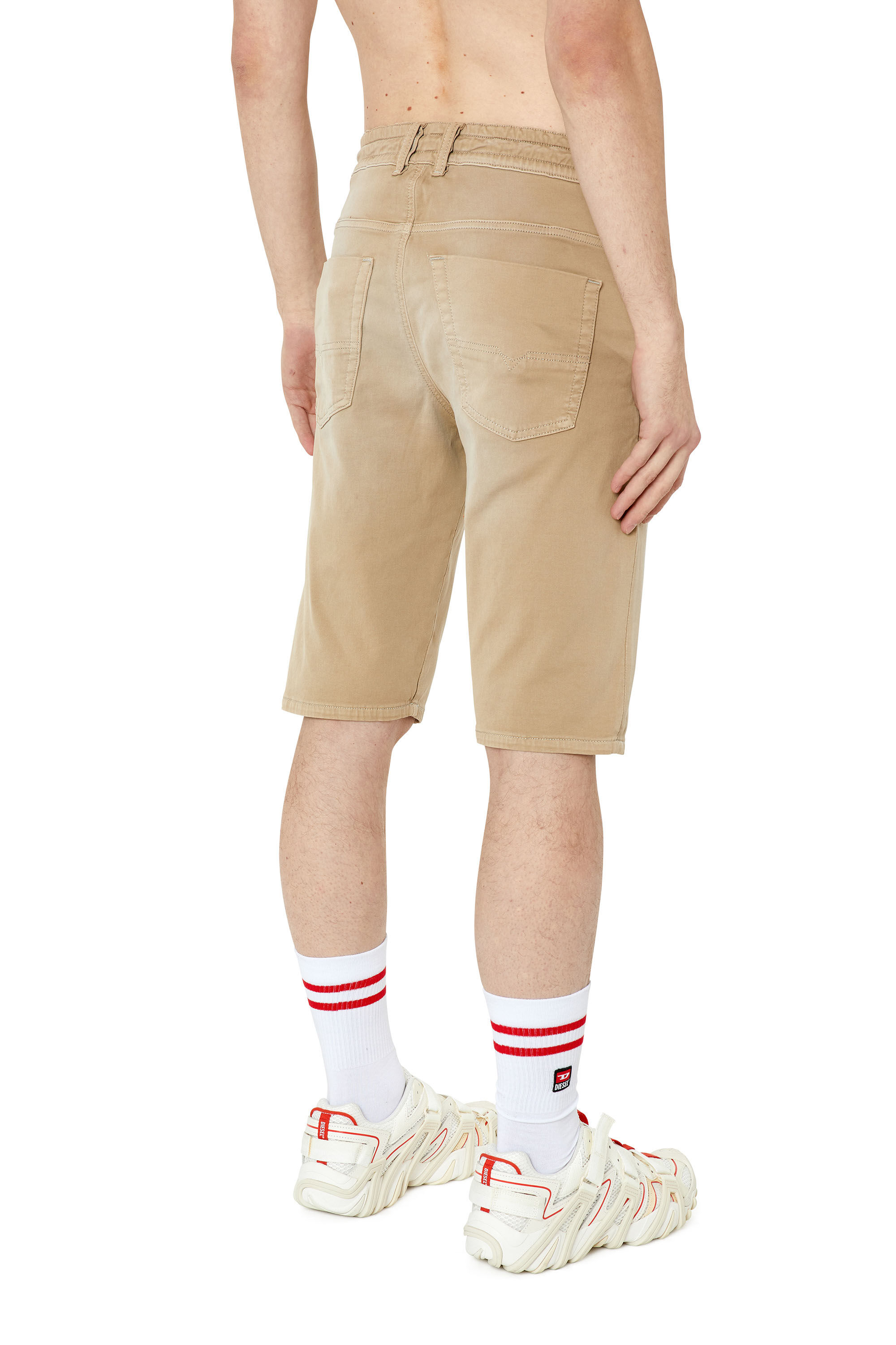 Diesel - D-KROOSHORT-Z JOGGJEANS, Man Coloured shorts in JoggJeans® in Beige - Image 5