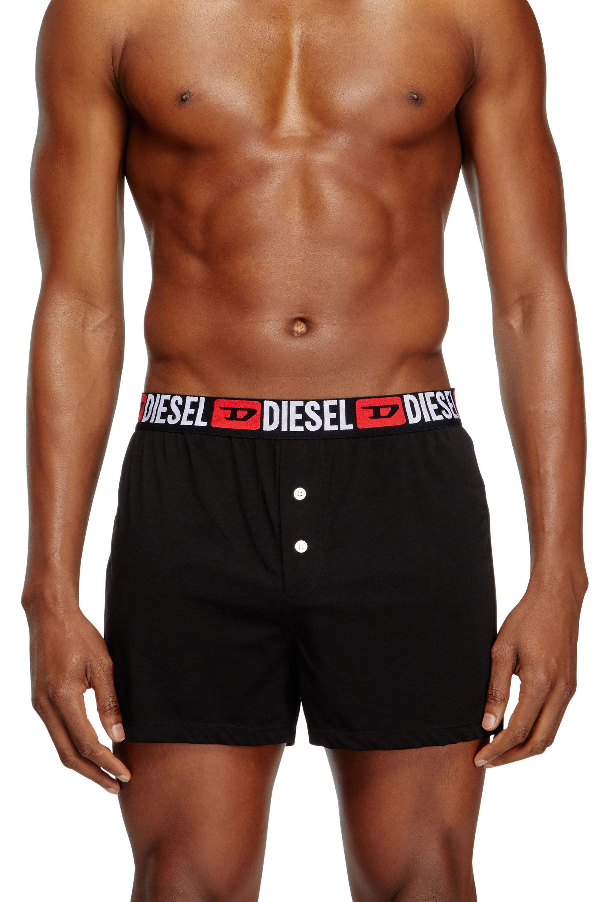 Diesel - STARKIE-D-CORE, Bóxers con cintura de logotipo all-over Hombre in Negro - 3