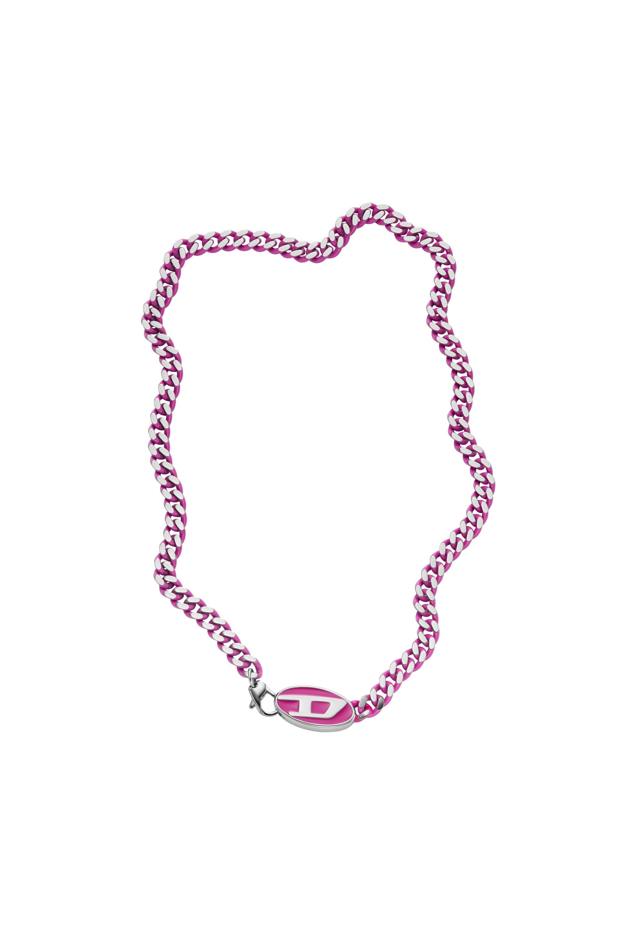 Women's Stainless steel chain necklace | Pink | Diesel