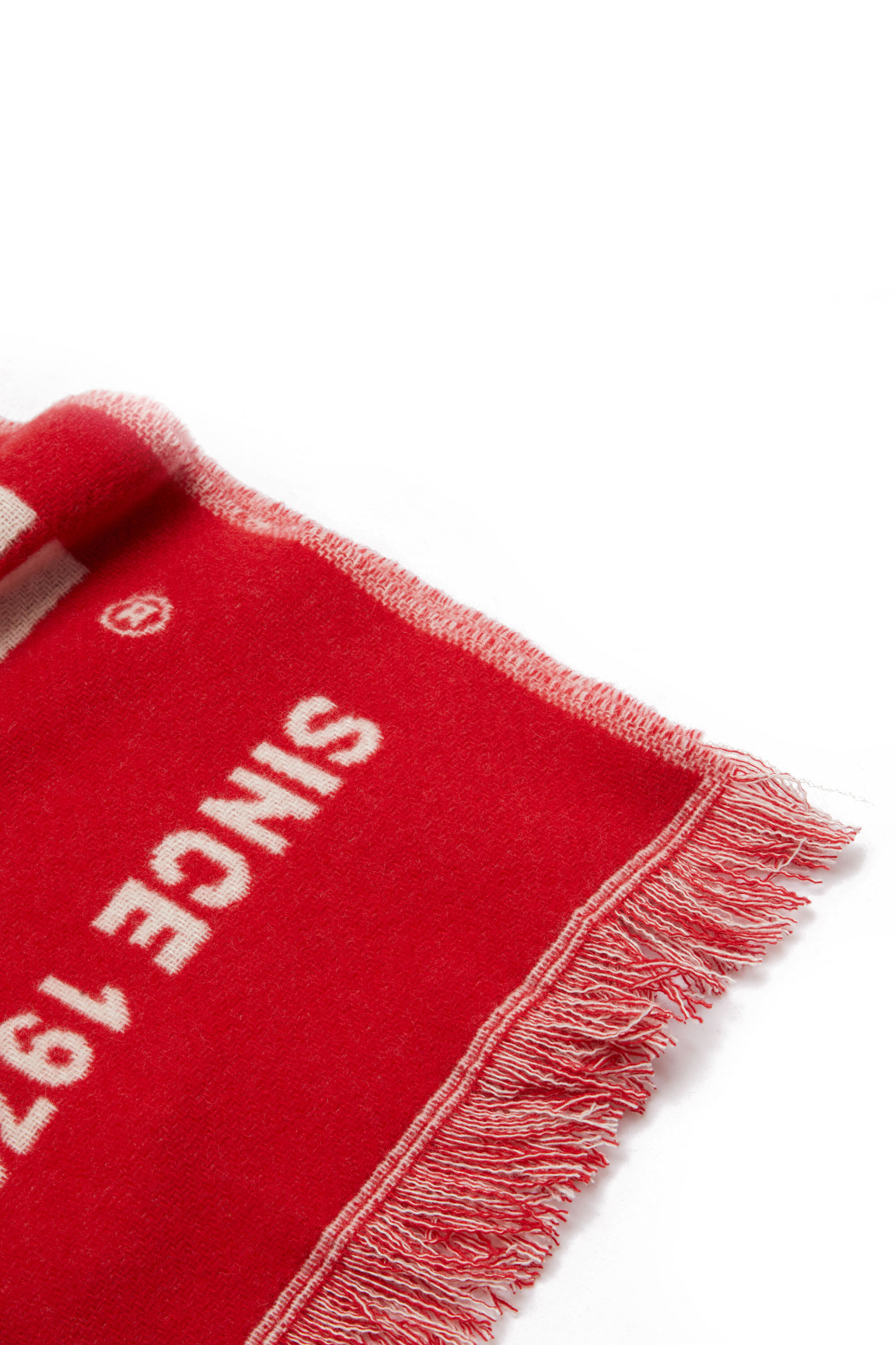 S-BISC-NEW Man: Blended wool scarf with jacquard logo | Diesel