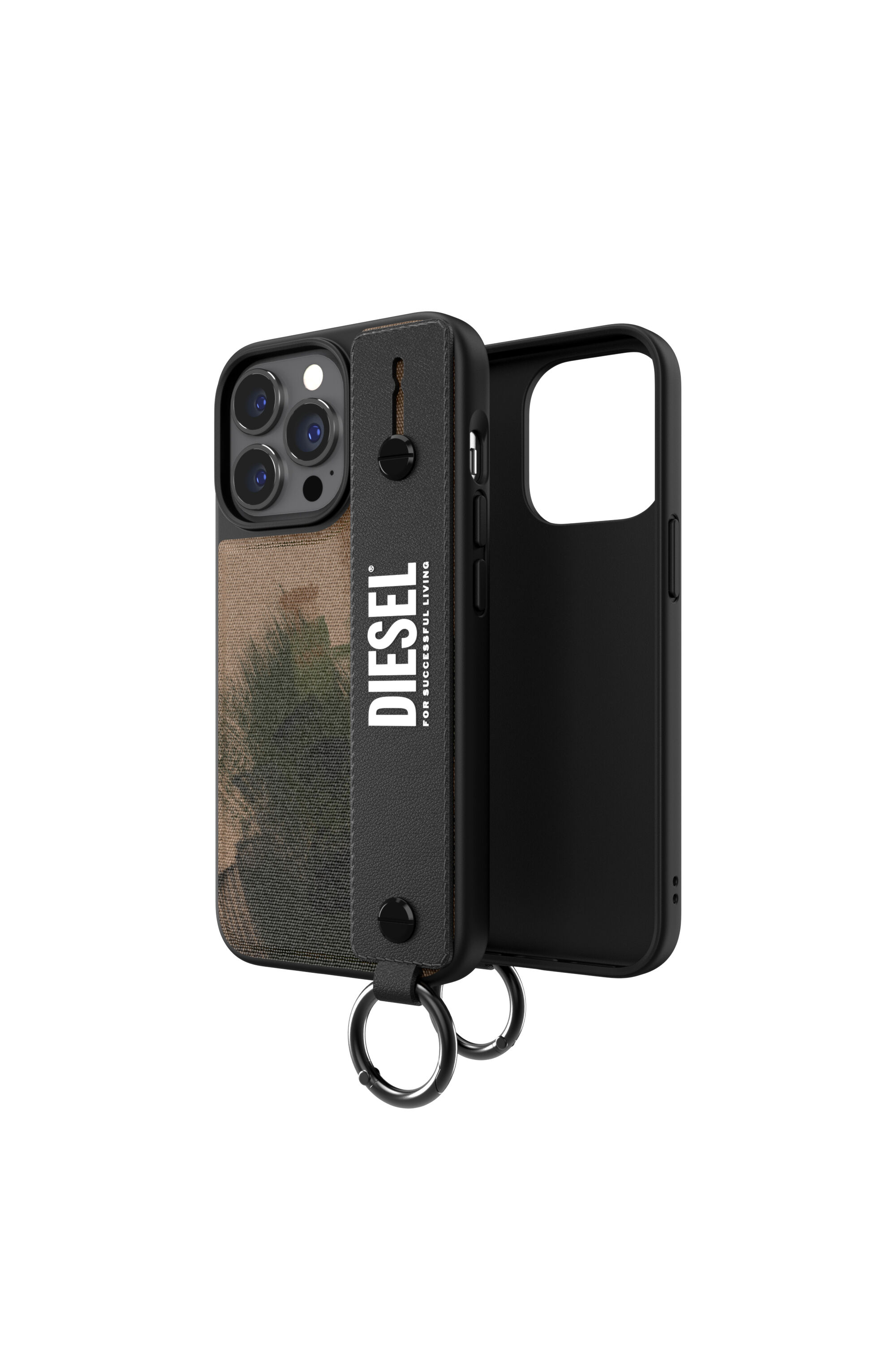Diesel - 47180 HANDSTRAP CASE, Funda con correa de mano por iPhone 13/13 Pro Unisex in Verde - 1