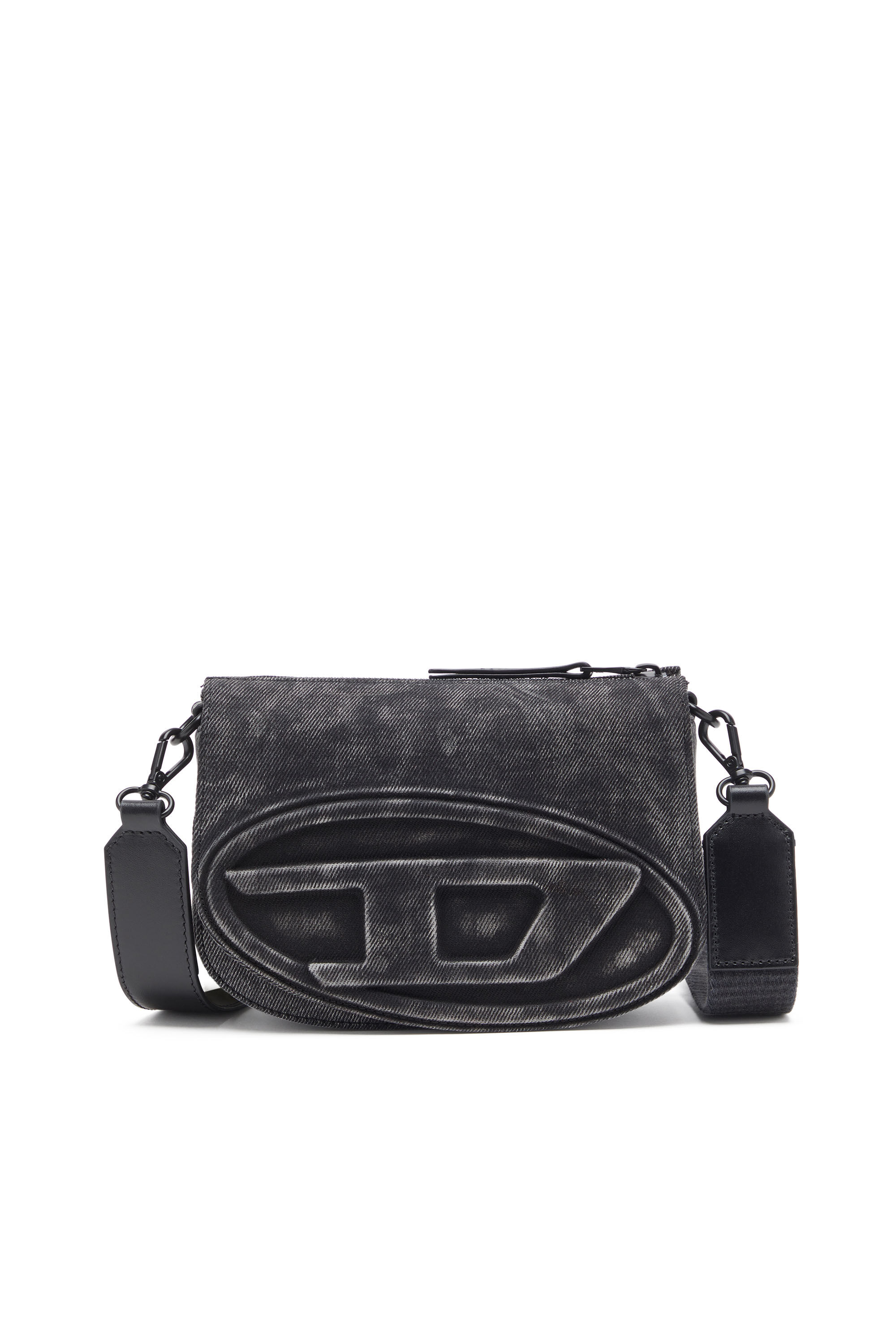 Diesel - 1DR CAMERA BAG, 1DR-Bolso tipo cámara de denim stonewashed Unisex in Negro - 1