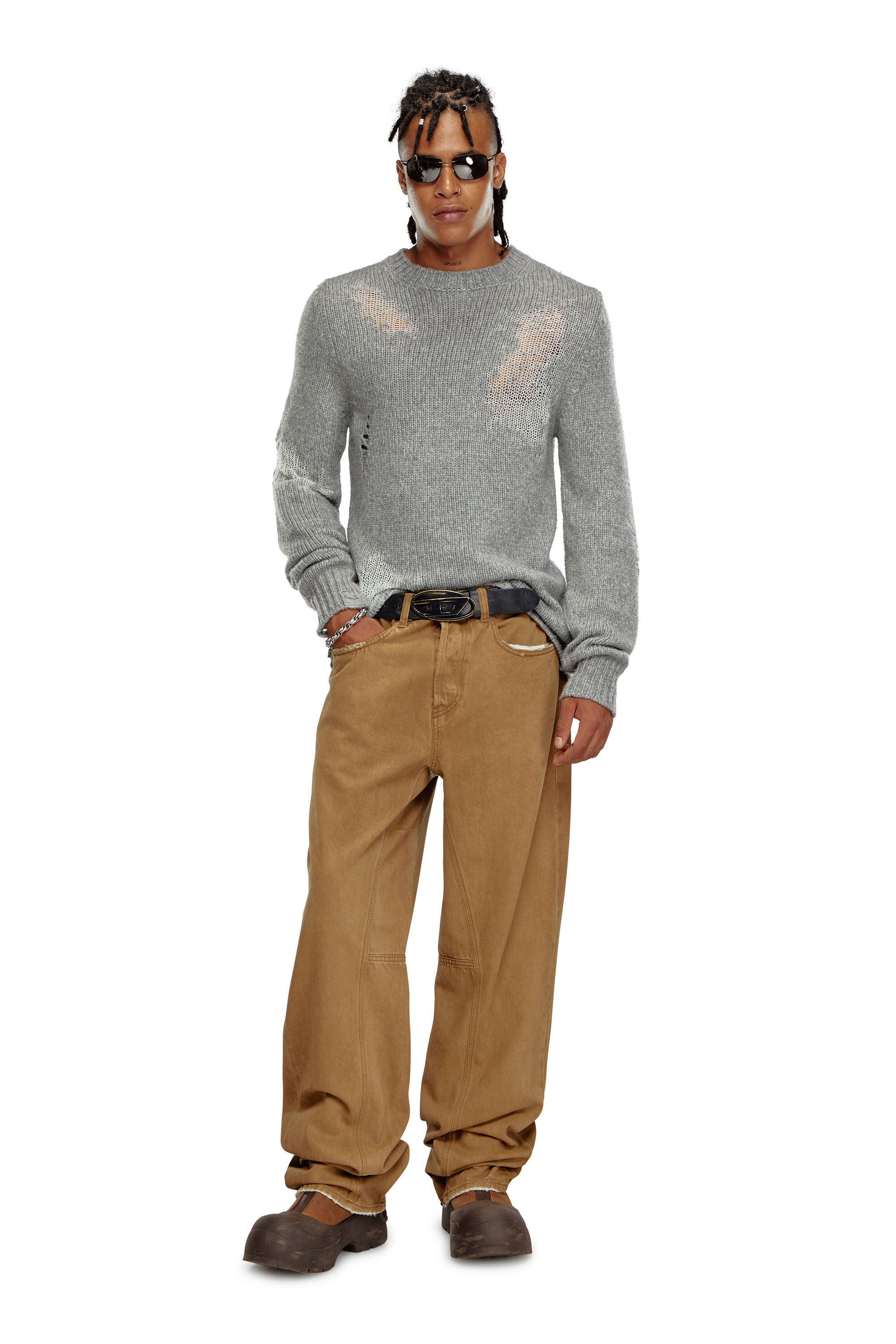 Men's Relaxed Jeans | Light Brown | Diesel 2001 D-Macro