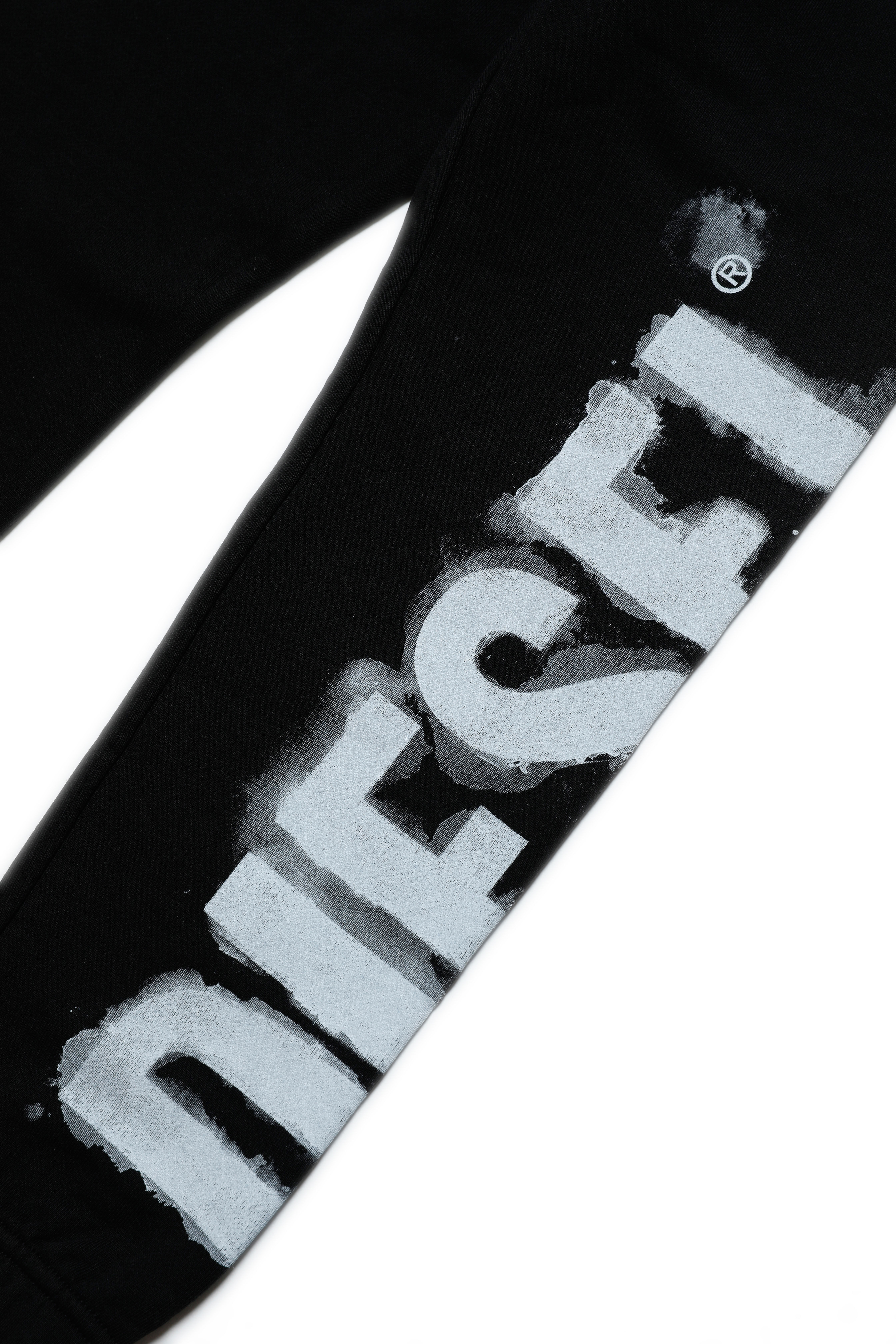 Diesel - PSTAMP, Man's Track pants with bleeding logo in Black - 3