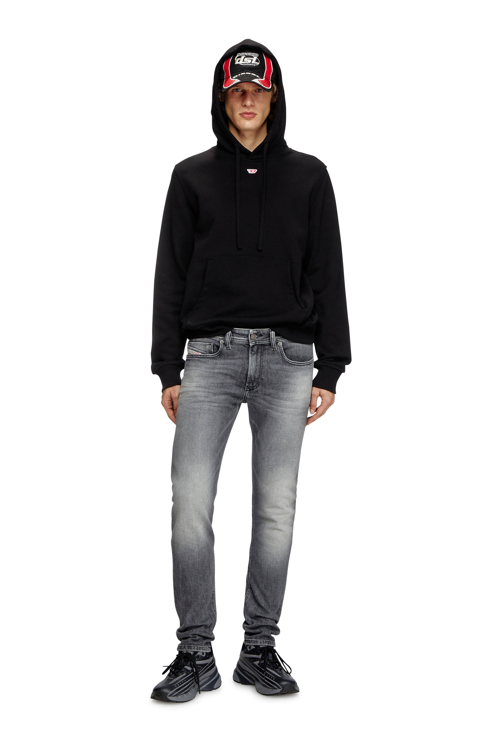 ★DIESEL★ 2015 Babila Denim Pants Black Dark Gray Women's Relaxed Jeans | Black/Dark grey | Diesel D-Martyans