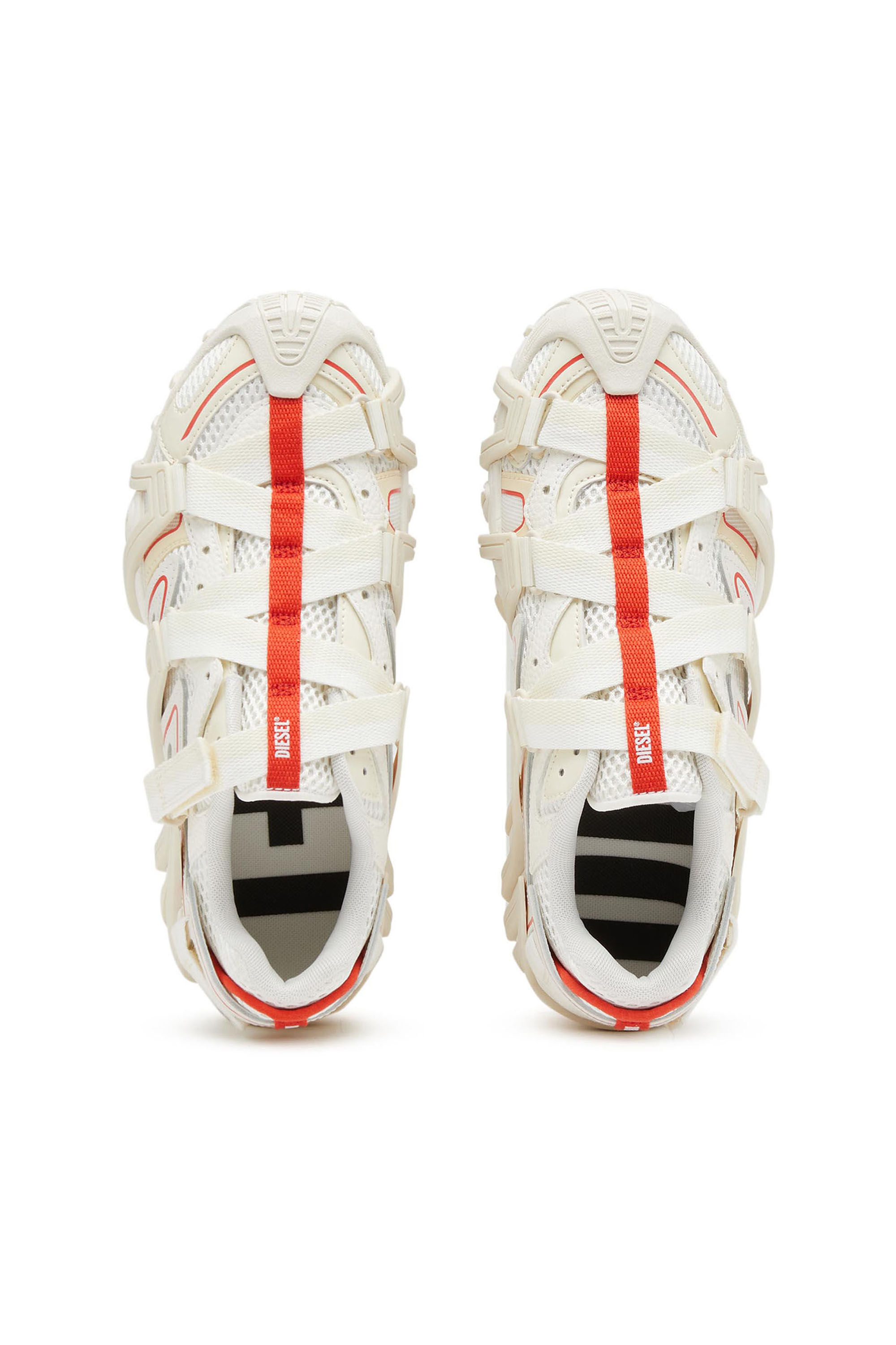 ★ DIESEL ★ メッシュS-PROTOTYPE-CRベルクロ留めスニーカー S-PROTOTYPE-CR W Woman: Cage sneakers in mesh and leather