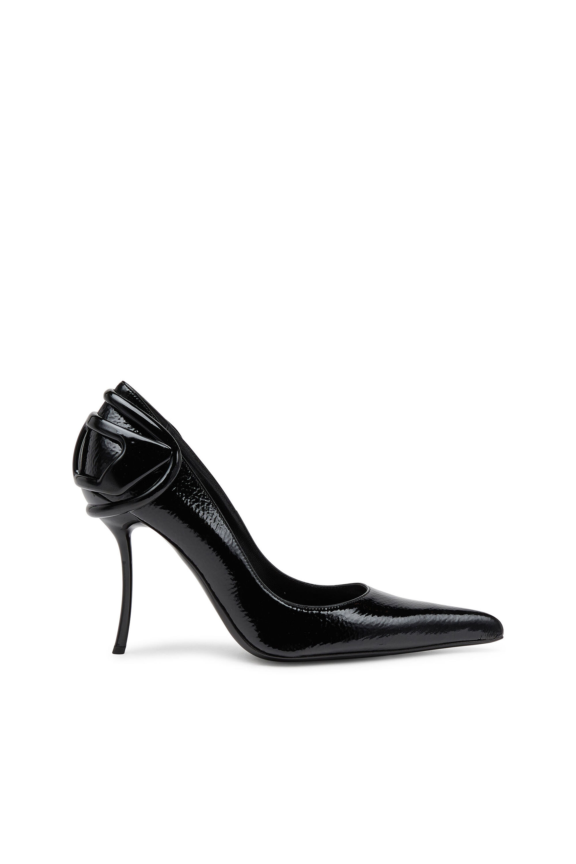 Women's D-Ten&Half-Glossy pumps with curved heel | Black Women's D-Ten&Half-Glossy pumps with curved heel | Black