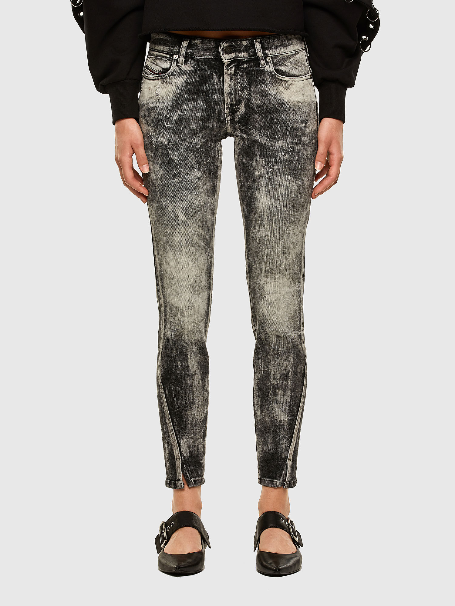 DJevel 009FG Woman Slim Light grey Jeans Diesel | 36% off & Cash Back