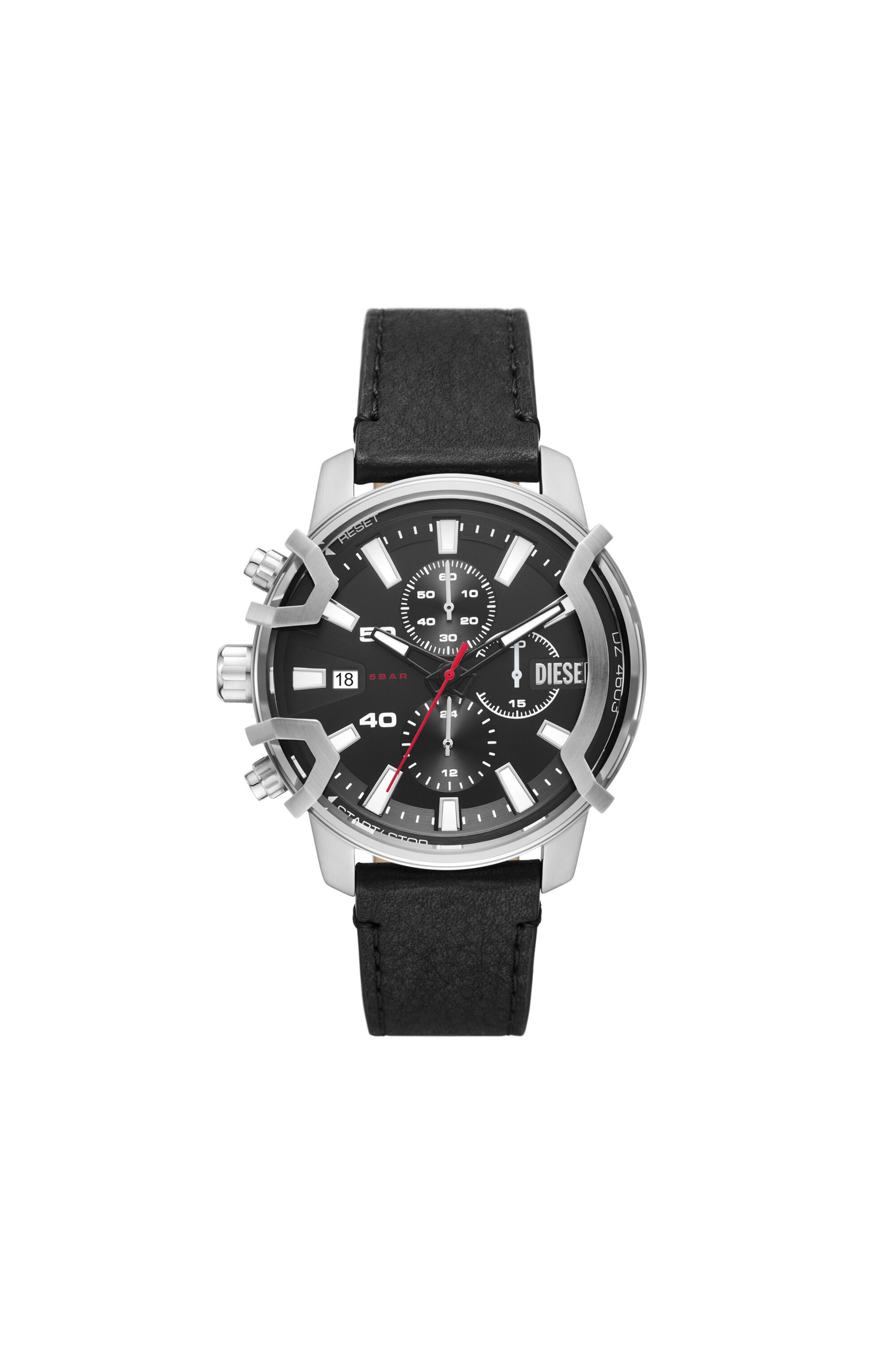 数量限定価格!! DZ4603: Griffed Diesel | Watch Leather Black Chronograph 時計