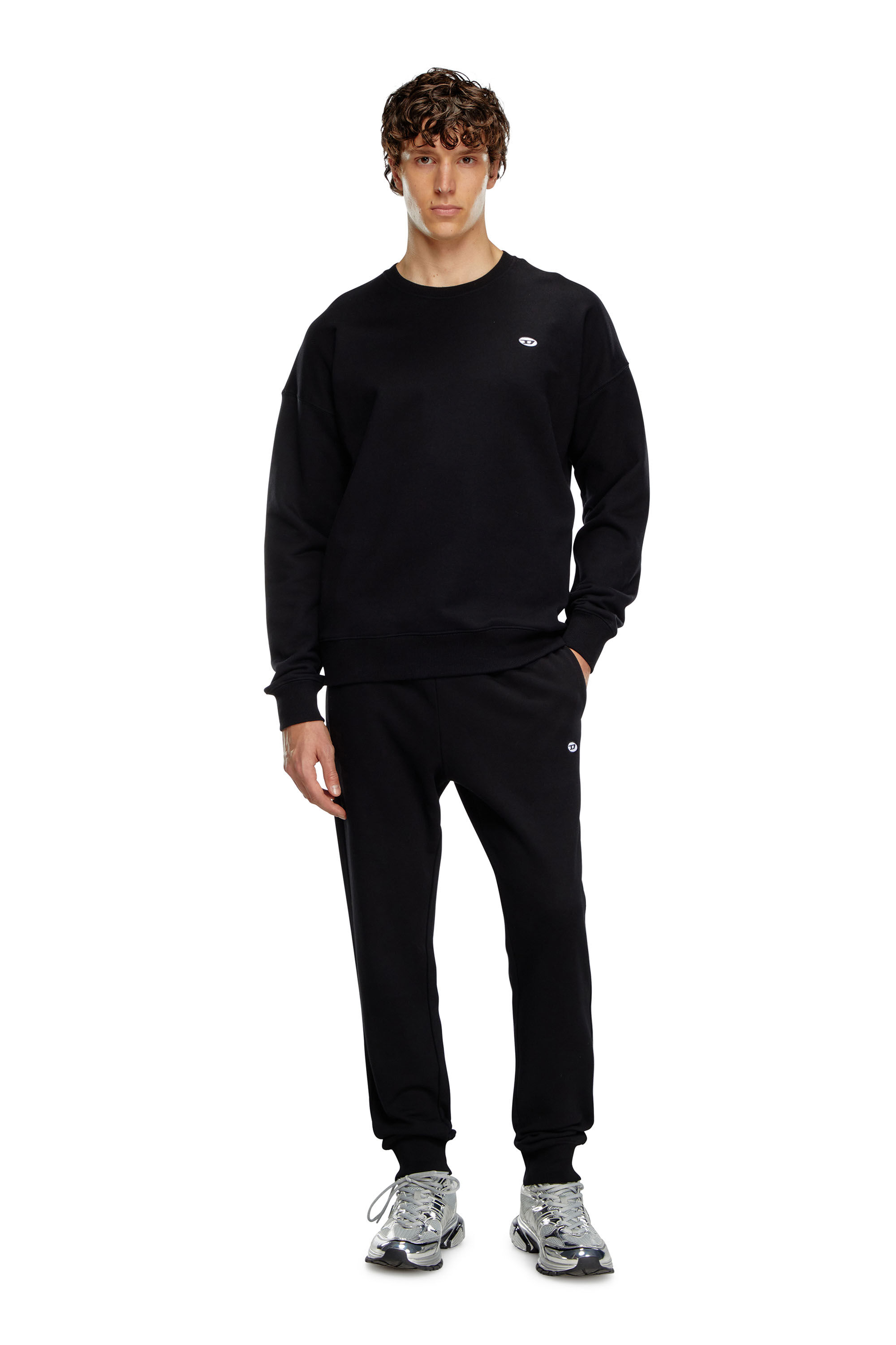 Diesel - P-TARY-DOVAL-PJ, Pantalones deportivos con parche Oval D Hombre in Negro - 1