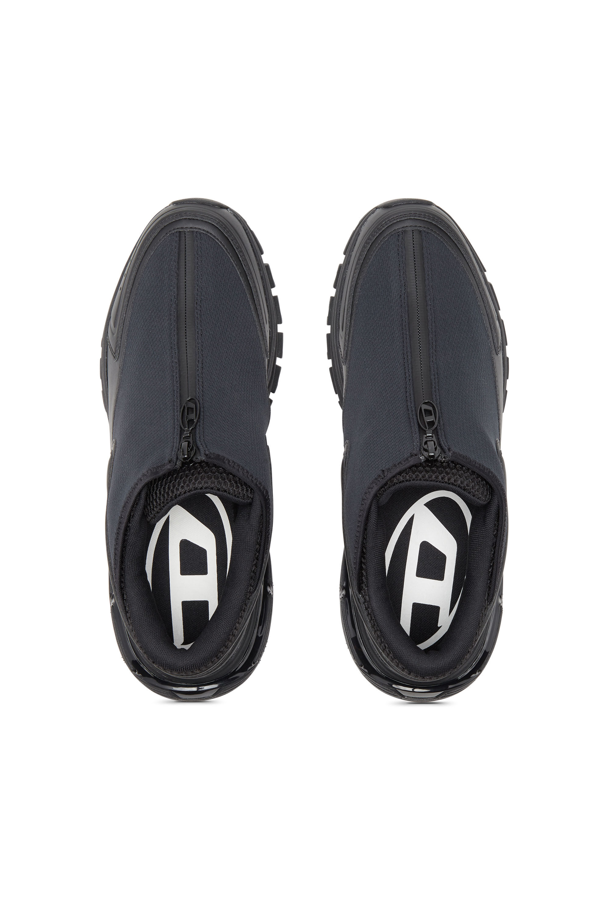 Diesel - S-SERENDIPITY PRO-X1 ZIP X, Unisex's S-Serendipity-Slip-on mesh sneakers with zip in Black - 4