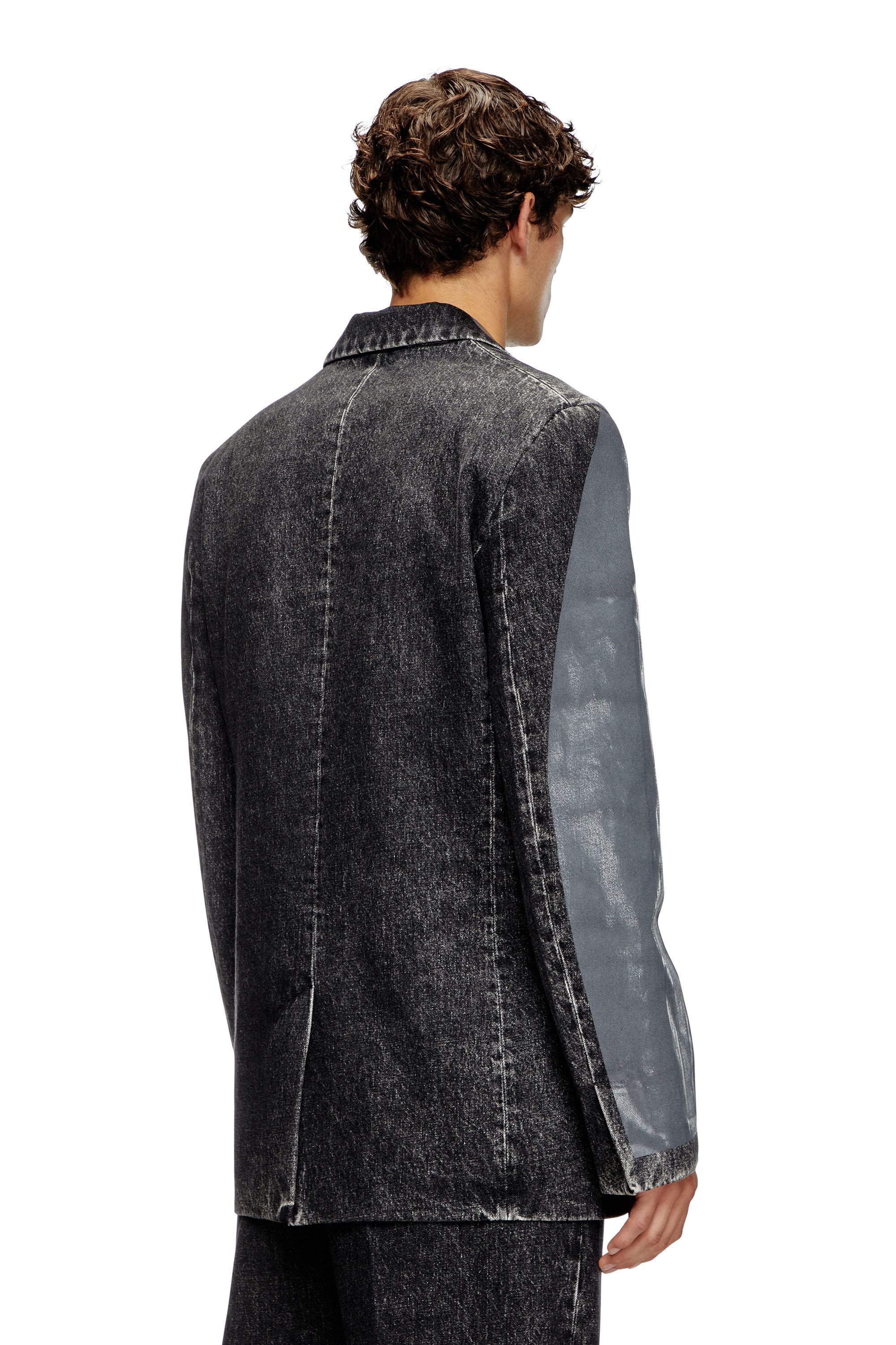 Diesel - D-KOT-FSF, Blazer de denim con recubrimiento parcial Hombre in Multicolor - 5