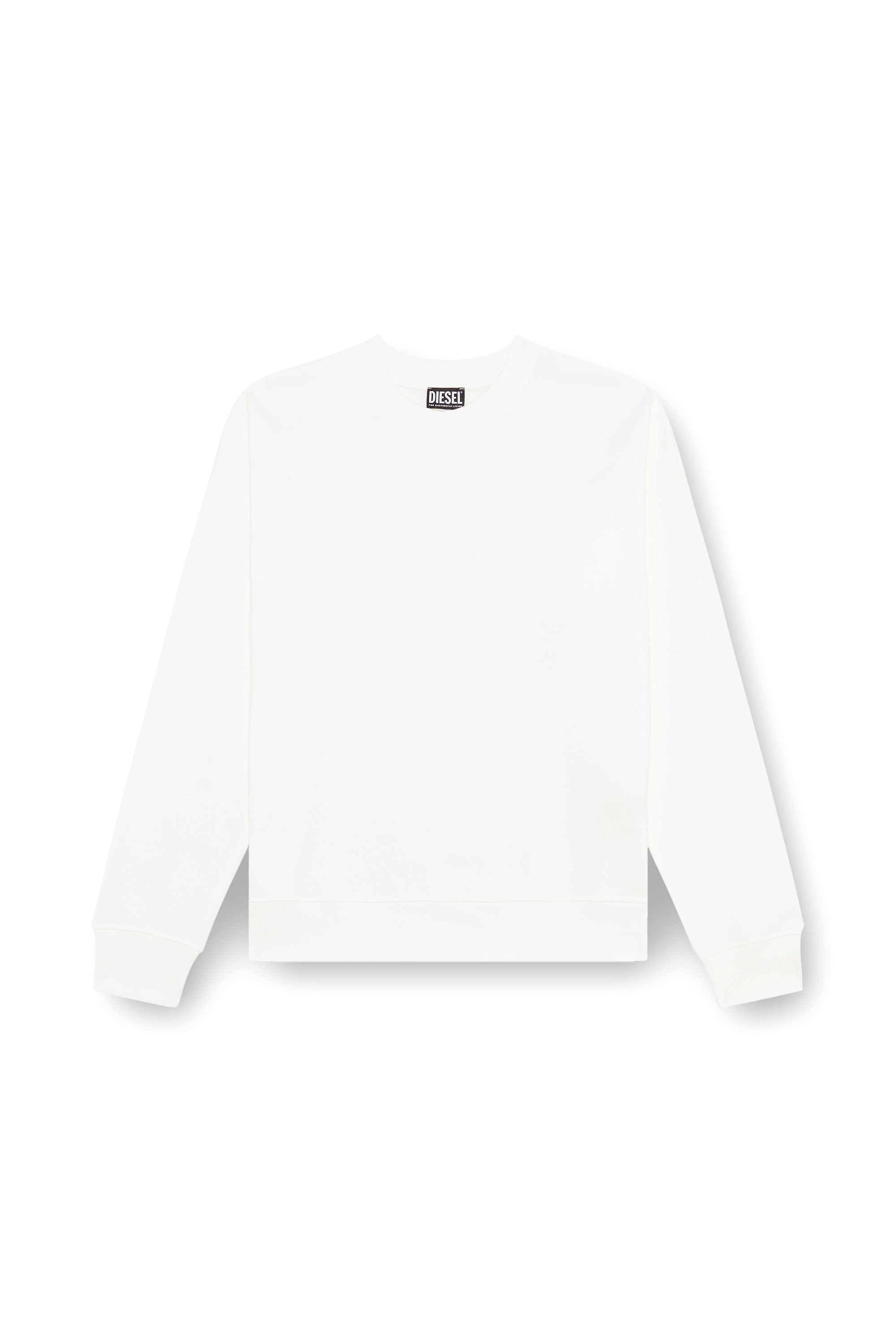 Diesel - S-ROB-MEGOVAL, Man's Sweatshirt with back maxi D logo in White - 2