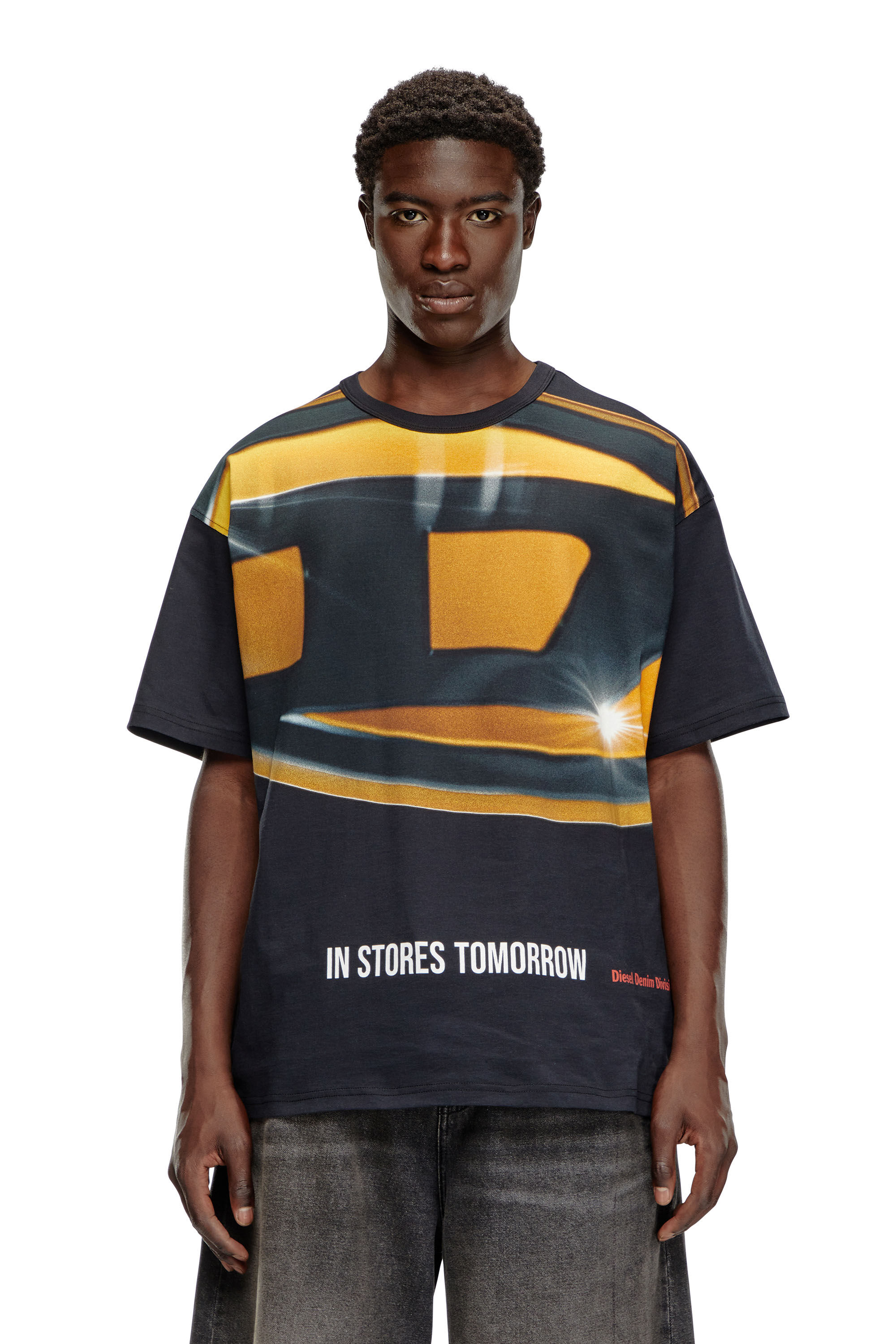 Diesel - T-BOXT-P1, Hombre Camiseta con estampado de póster Oval D in Negro - Image 4