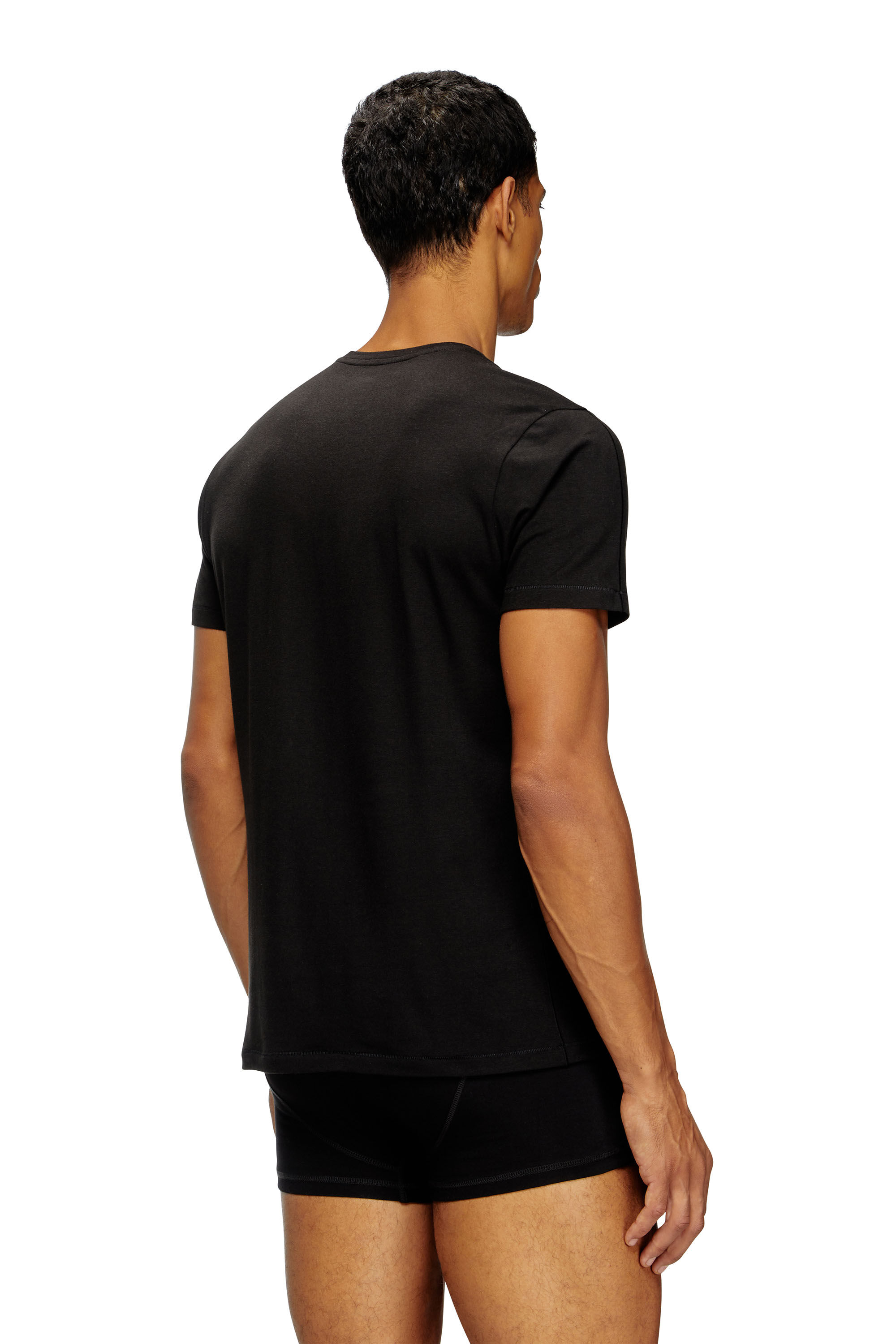 Diesel - RANDAL-D-MONO-2PACK, Paquete de 2 camisetas de tejido de punto fluido Hombre in Negro - 4