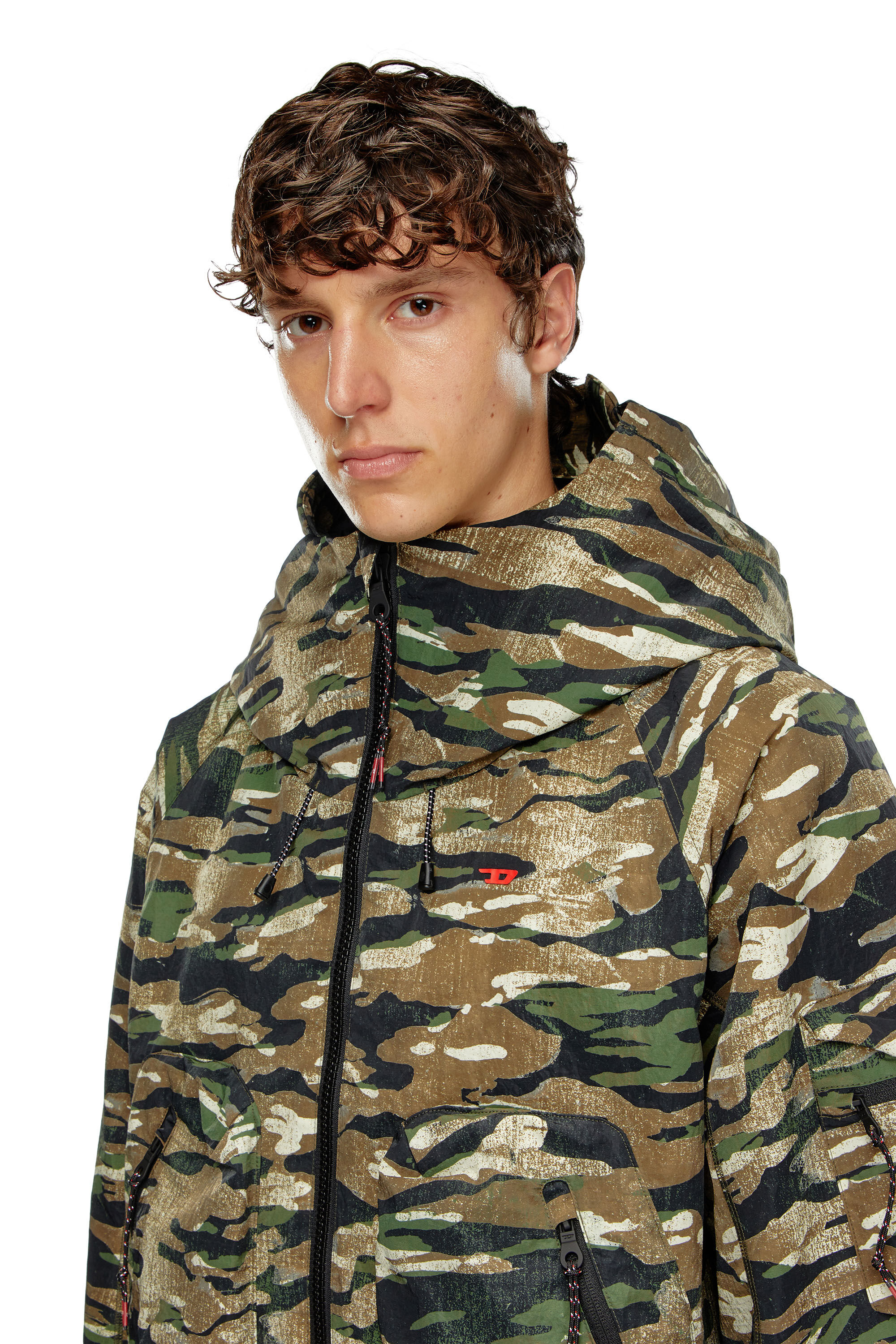 Men's Camouflage hooded jacket | Multicolor | Diesel