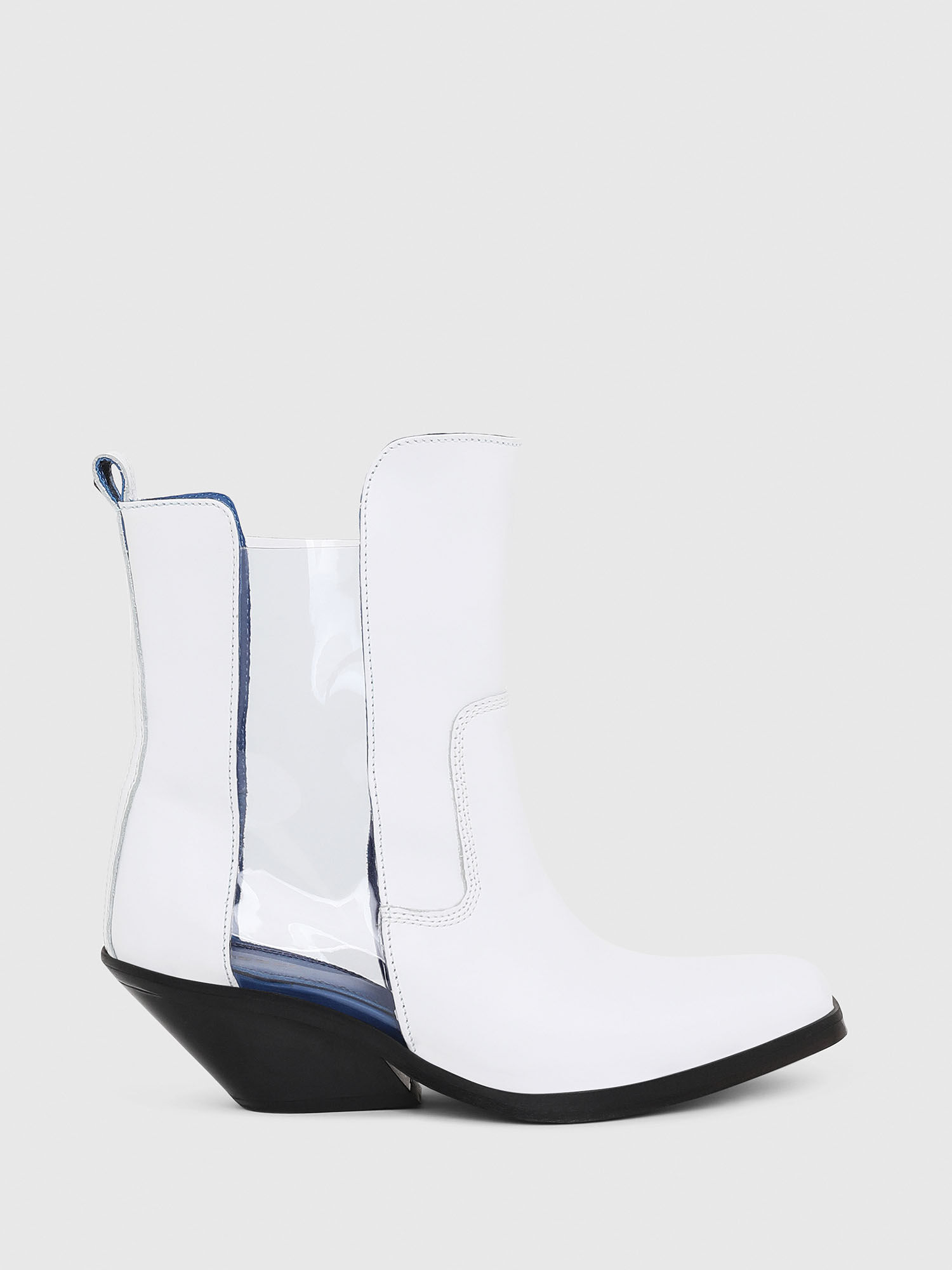 white ankle boots cowboy