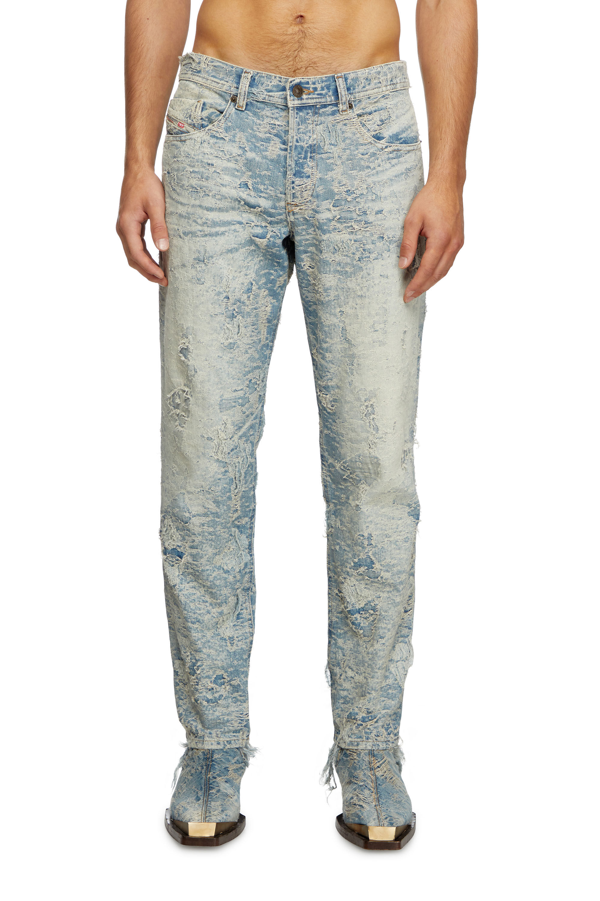 Slim Fit Men's Jeans: White, Blue, Black, D-Strukt | Diesel®