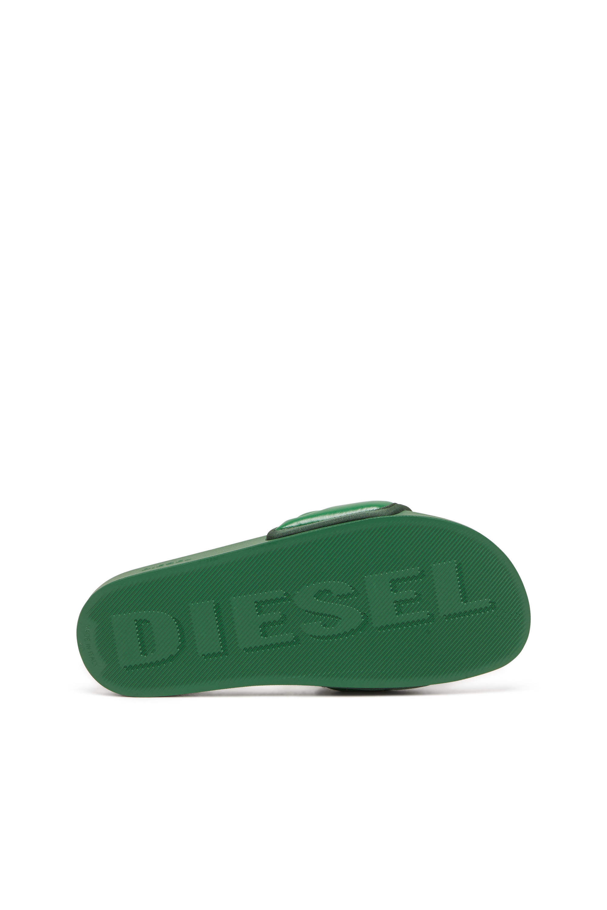 Diesel - SA-MAYEMI PUF X, Sa-Mayemi Puf X - Chanclas con banda de logotipo en relieve Unisex in Verde - 5