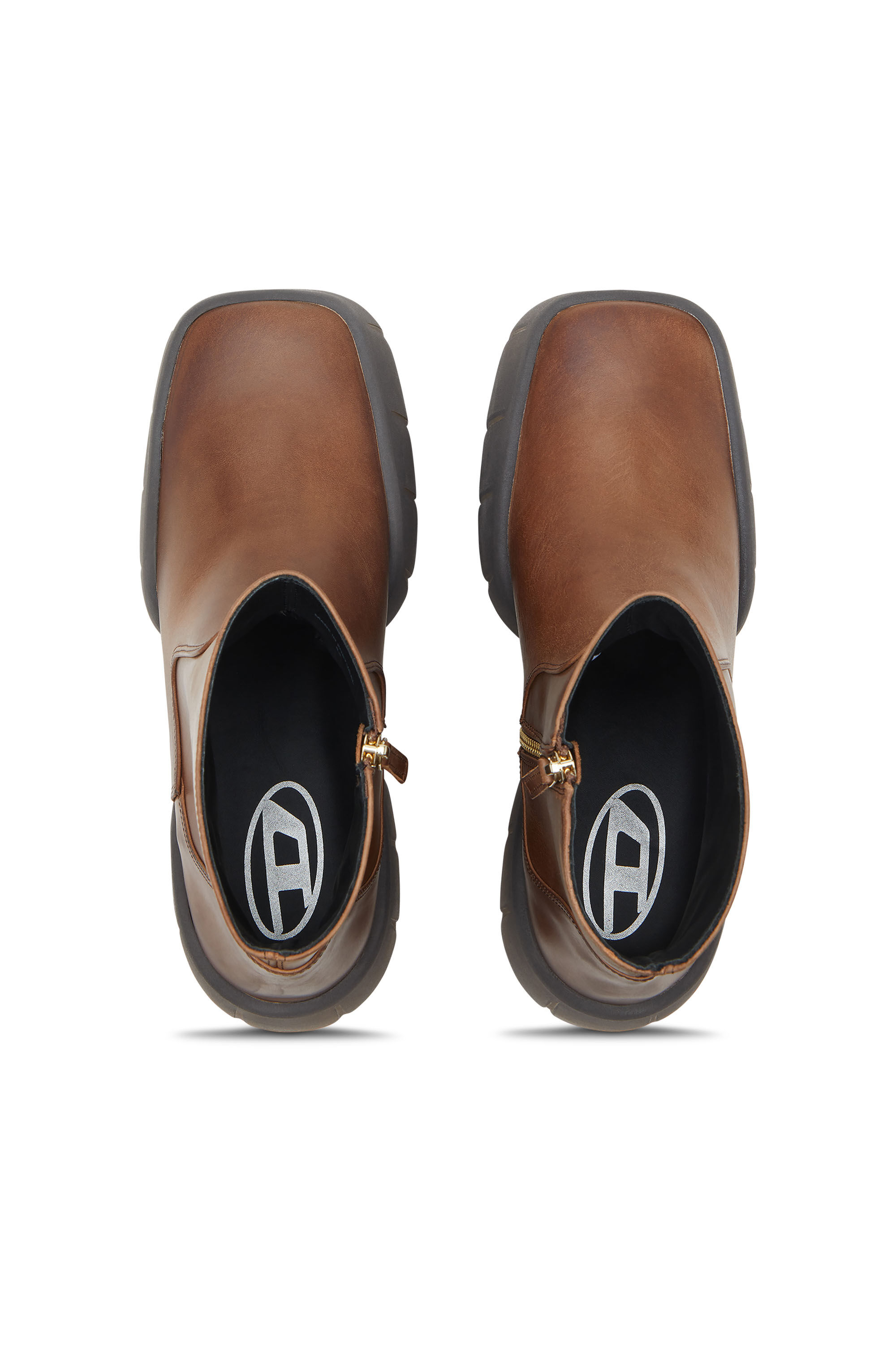 Diesel - D-TEX BT, Botas de cuero encerado hasta el tobillo con suela partida Hombre in Marrón - 4
