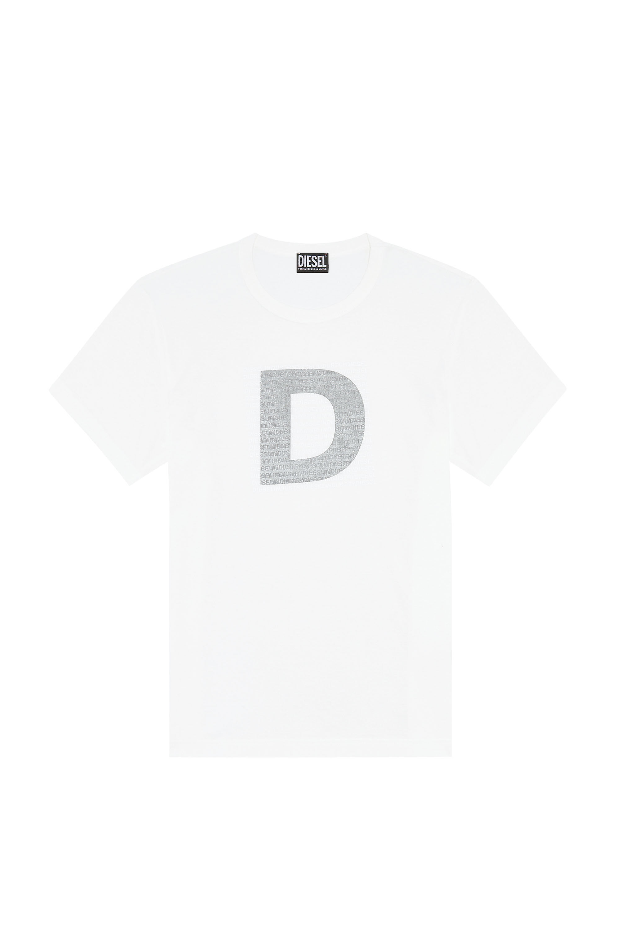 T-DIEGOR-COL Man: T-shirt with silver D logo print | Diesel